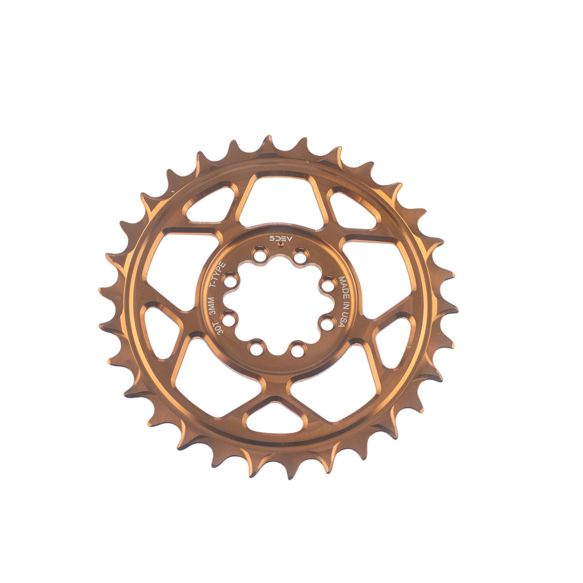 5DEV 12 Speed Aluminum Chainrings Kash Bronze