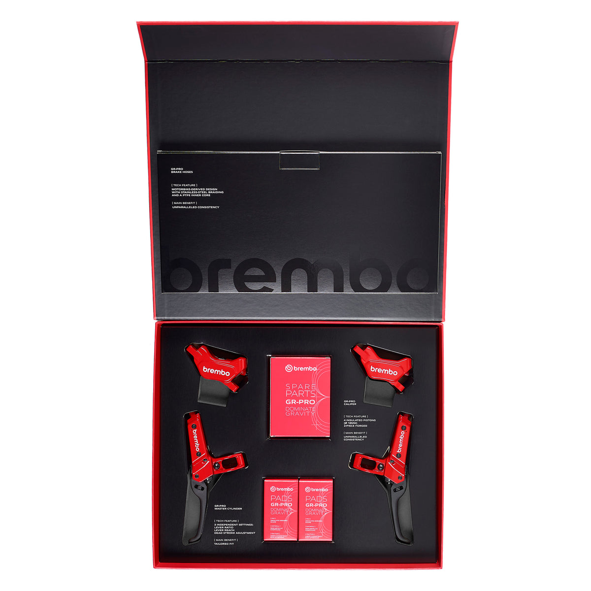 Brembo GR-Pro Brake Set Contents