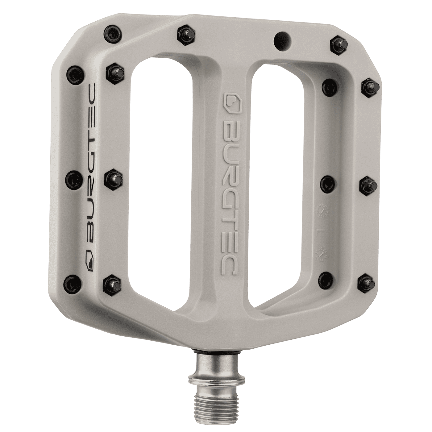 Burgtec composite pedals in Nasa Grey