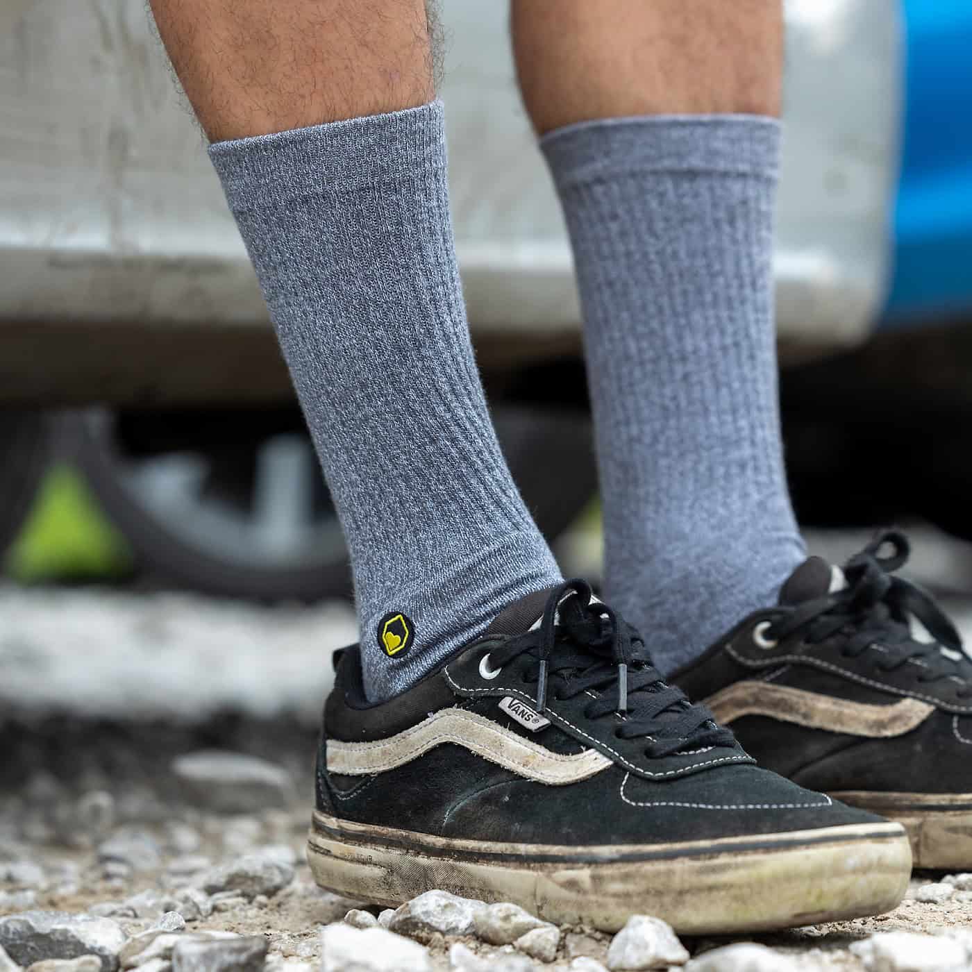 Burgtec Everyday Crew Socks Ash Grey