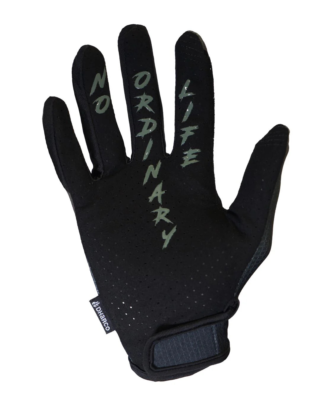 Dharco Mens Race Glove Garigal Fade palm detail