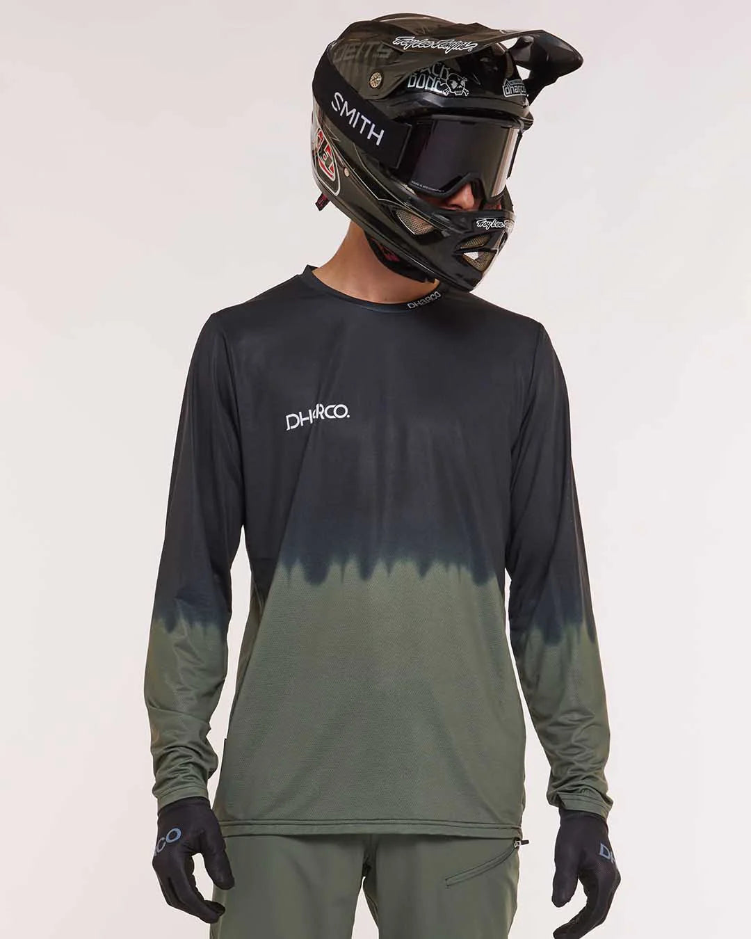 DHARCO Mens Race Jersey Green Fade to Black