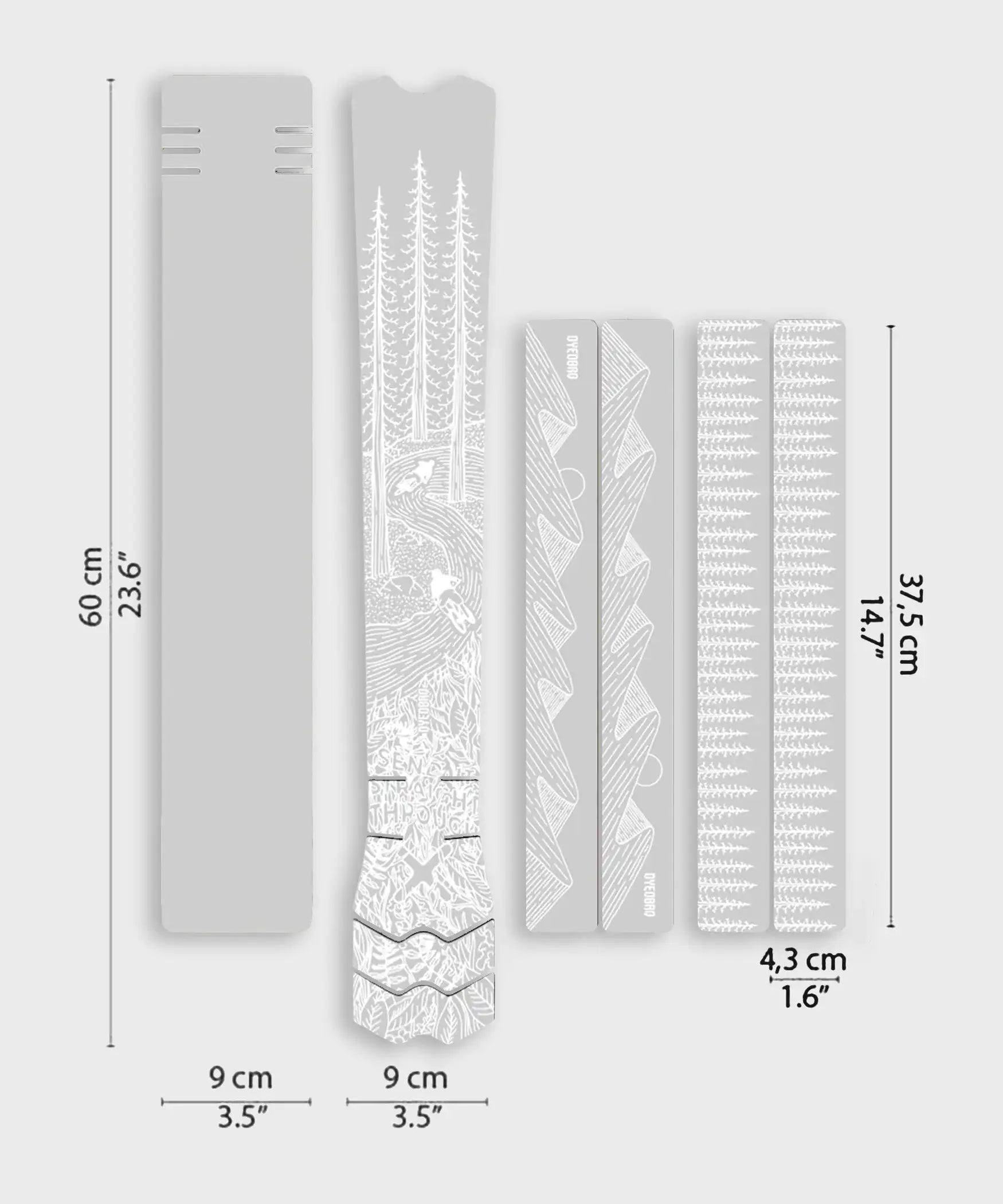 DYEDBRO MTB Frame Protection OS Illustration White
