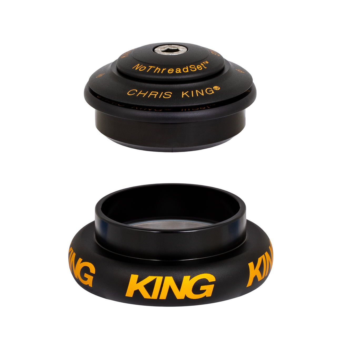 Chris King inset 7 headset in black/gold