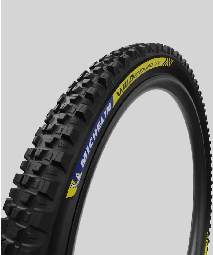 Michelin wild enduro rear racing line yellow/blue logo
