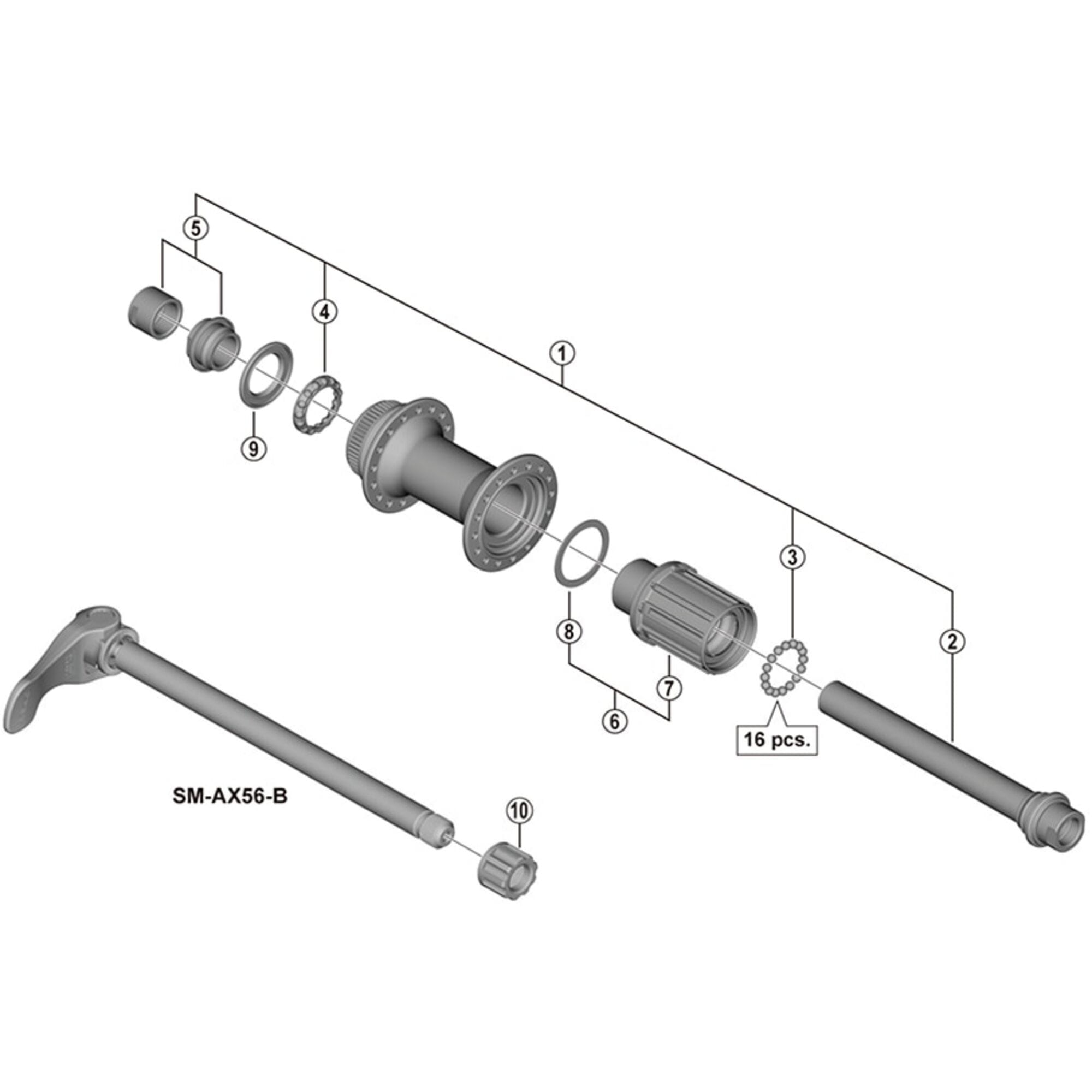 Shimano FH-MT400-B Complete Freewheel Body