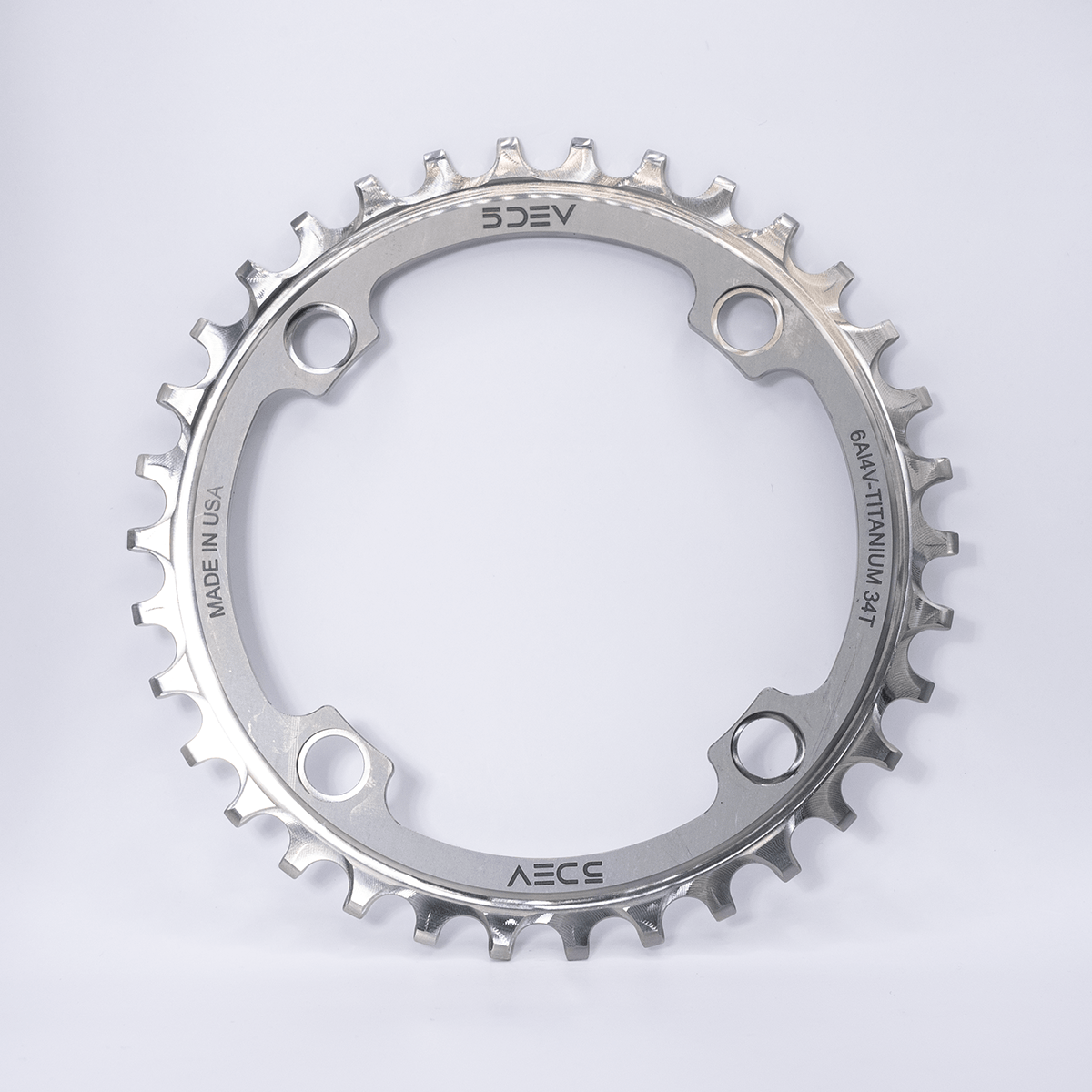 5DEV 104BCD Titanium Chainring