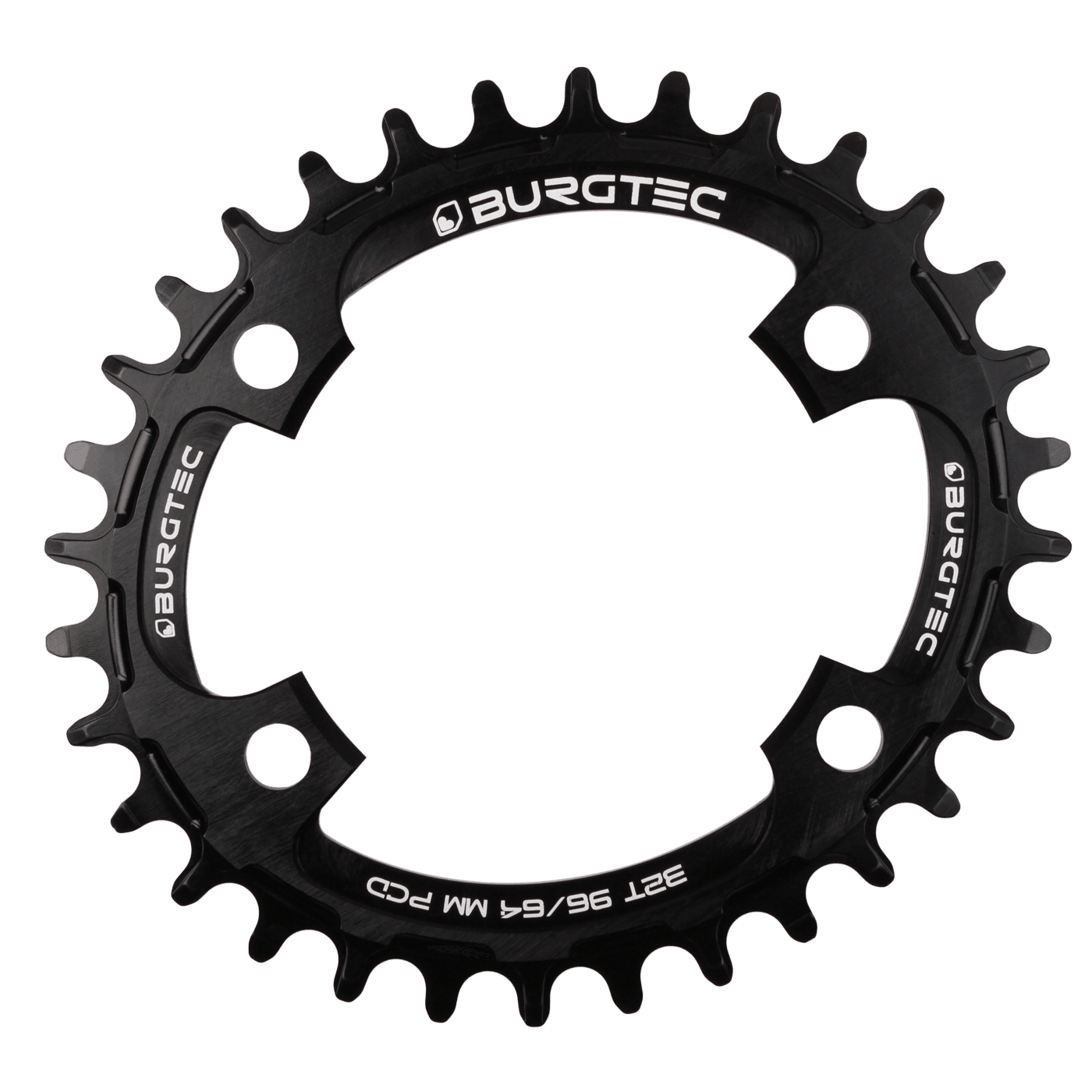 Burgtec OVAL 96/64 Thick Thin Chainring black