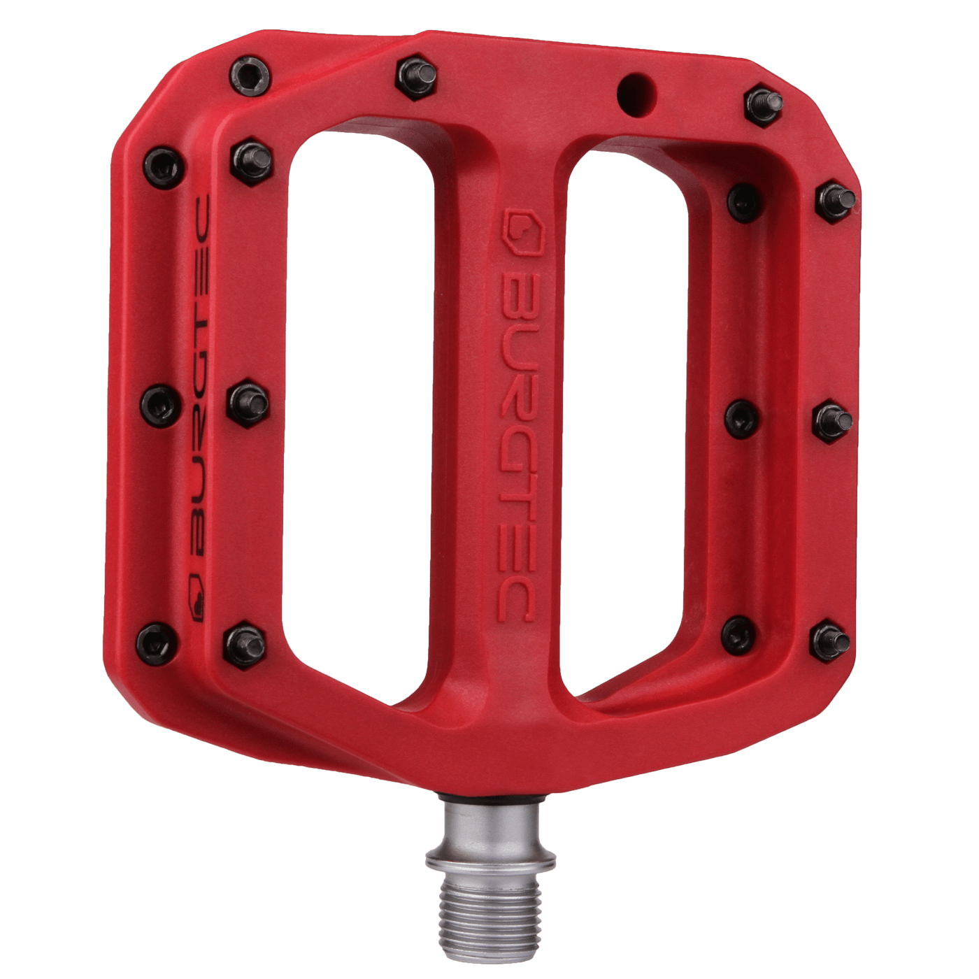 Burgtec composite pedals in Race Red