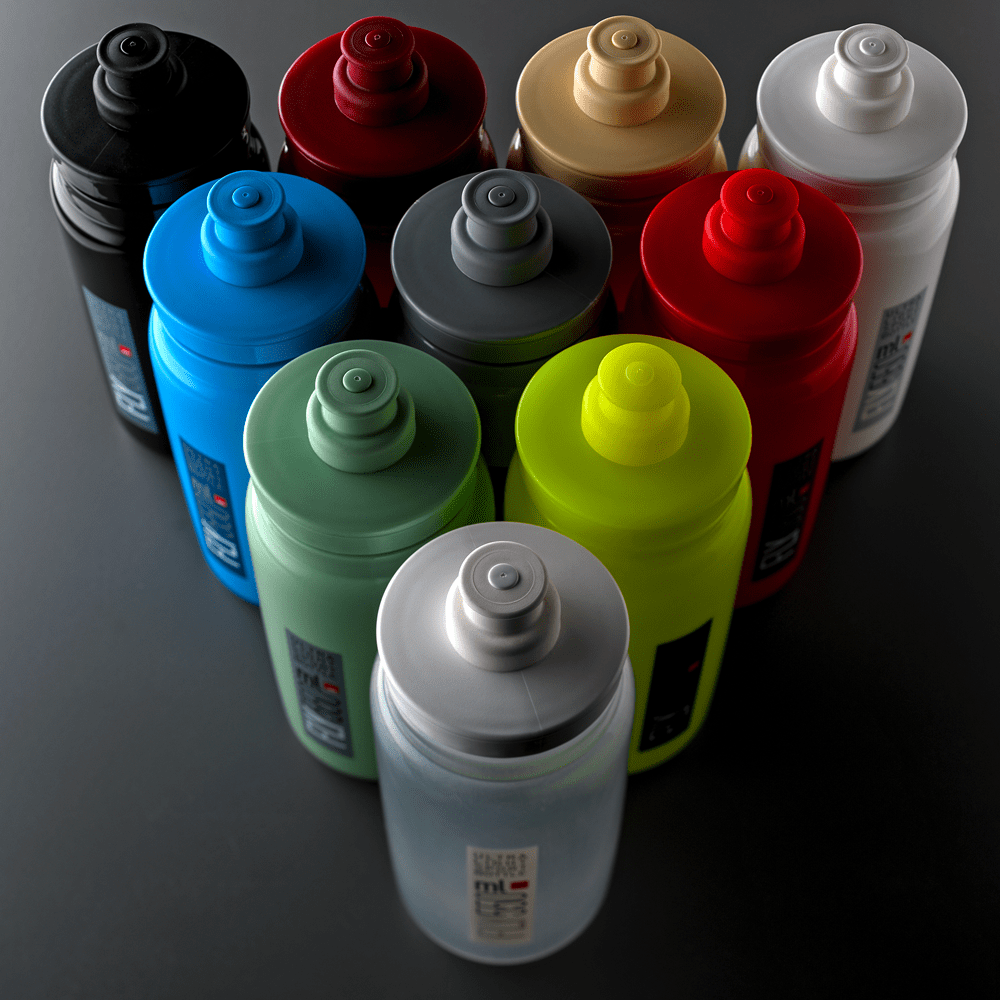 Gourde Elite Fly 550 Ml - Bouteille D'Eau Sport Grise Avec Logo Noir - Légère Et Pratique