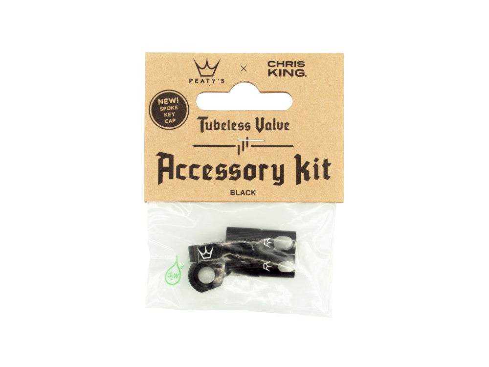 Peatys tubeless valve accessory kit black