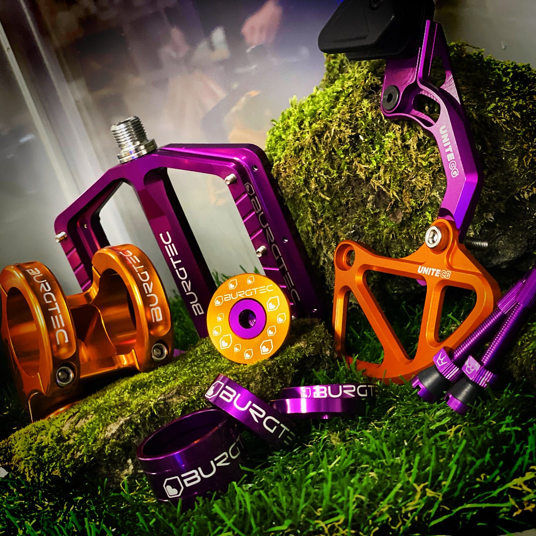 burgtec products orange and purple