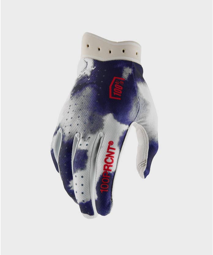 100% iTRACK Gloves Blue/White