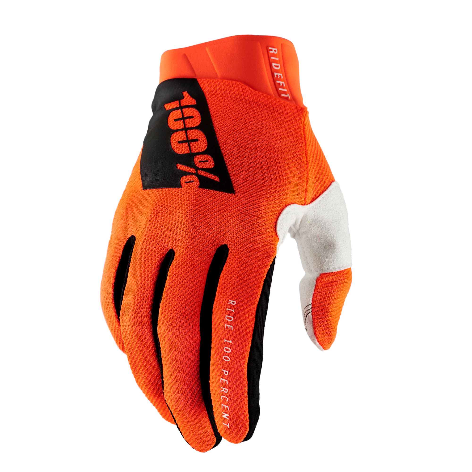 100% Ridefit Gloves Fluo Orange