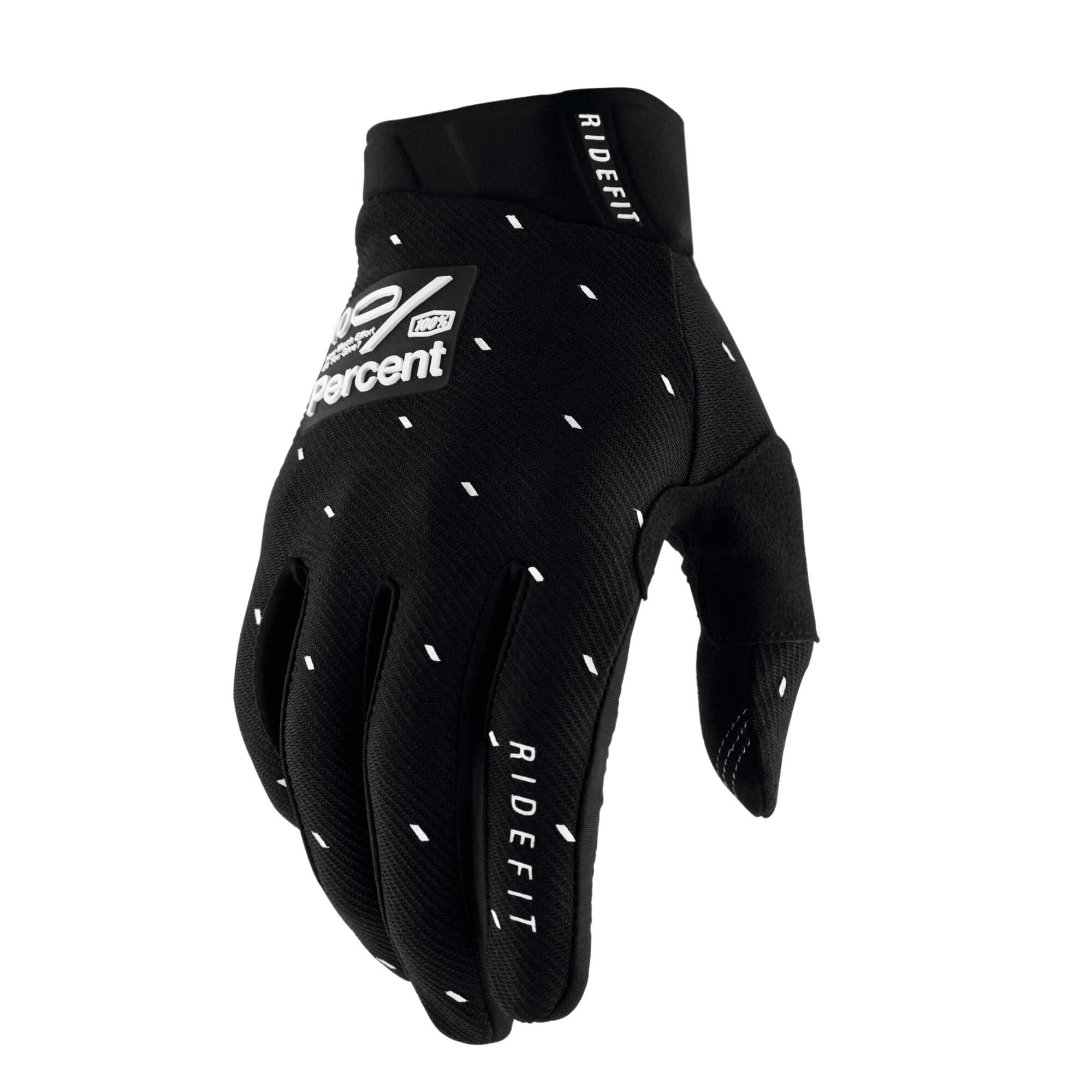 100% Ridefit Gloves Slasher Black