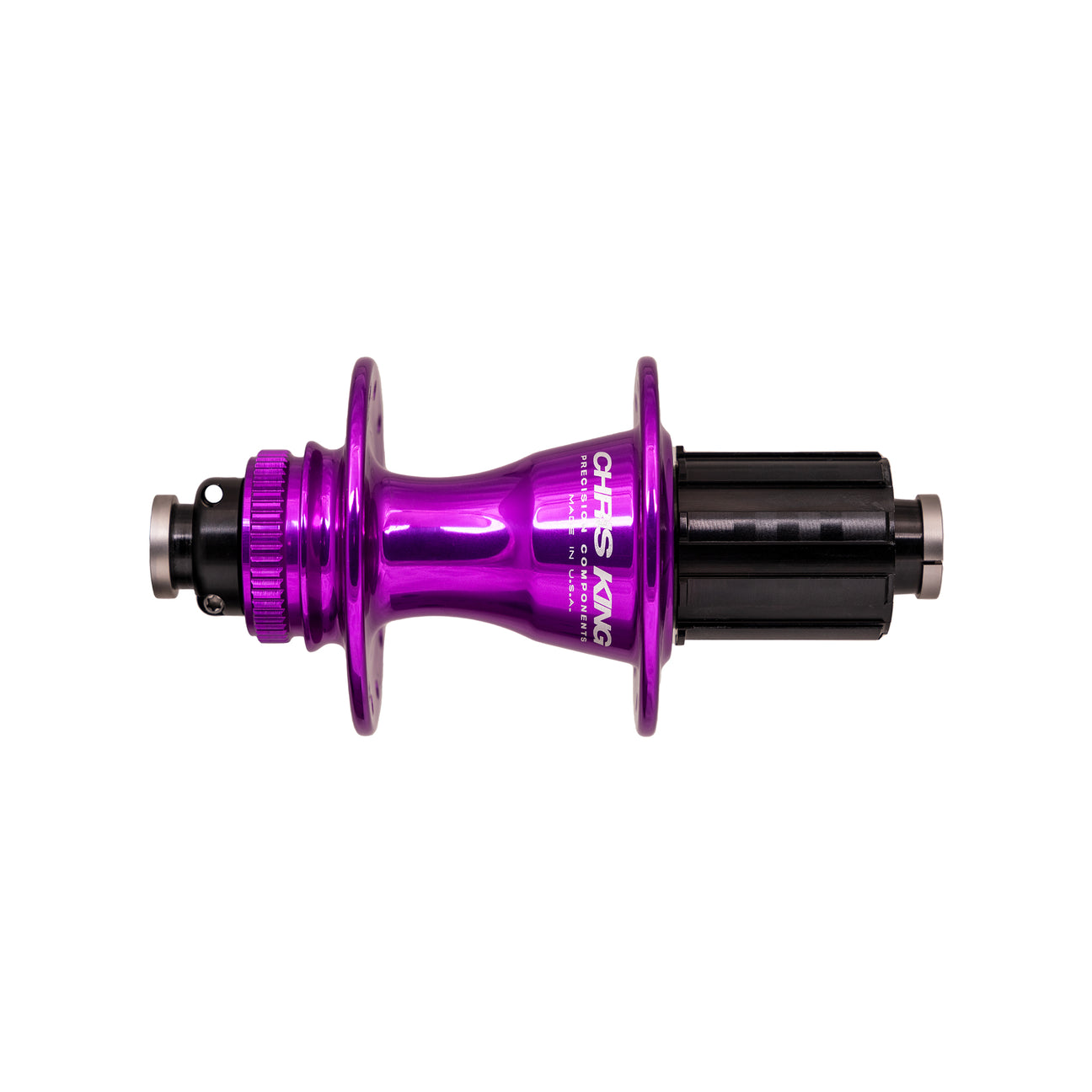 Chris King R45D rear hub in 3D violet