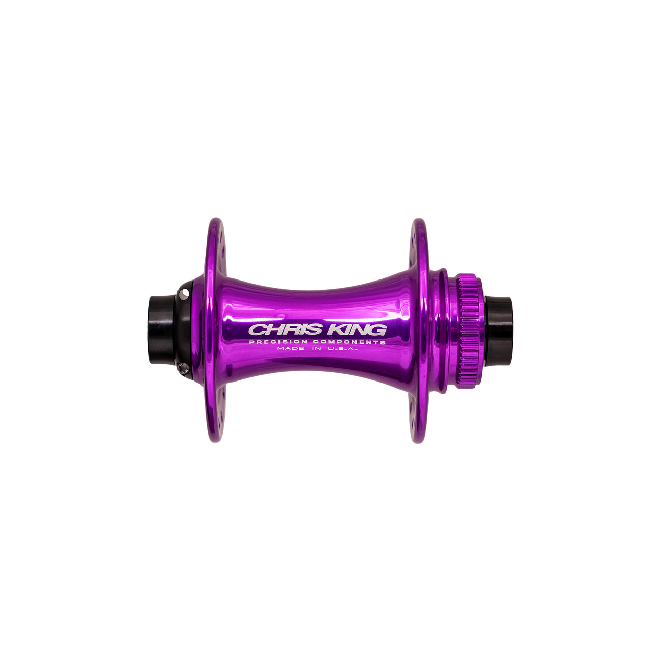 Chris King boost front hub in 3D violet