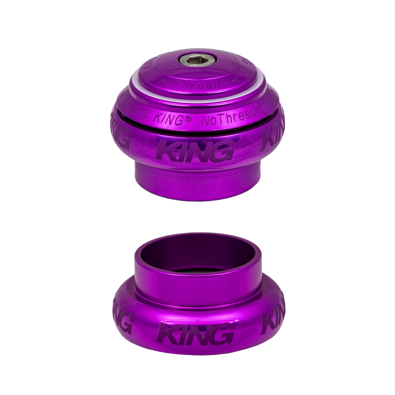 Chris King nothreadset headset in 3d violet sv