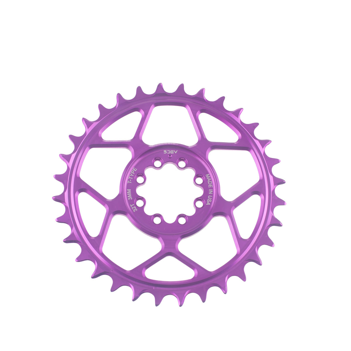 5DEV 12 Speed Aluminum Chainrings Purple
