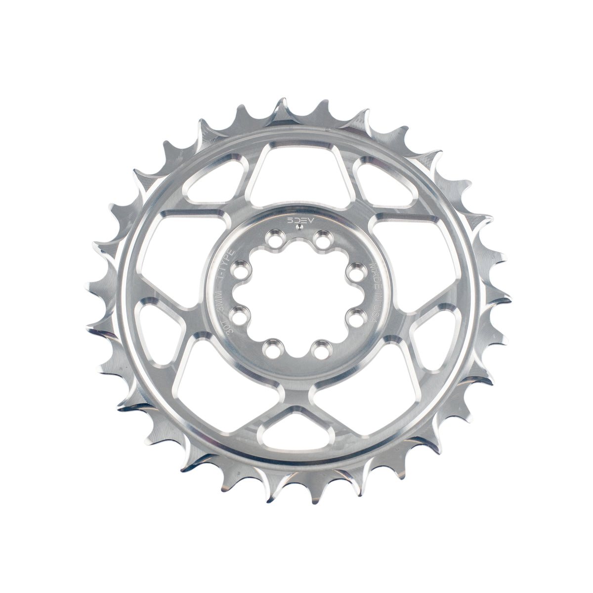 5DEV 12 Speed Aluminum Chainrings Raw