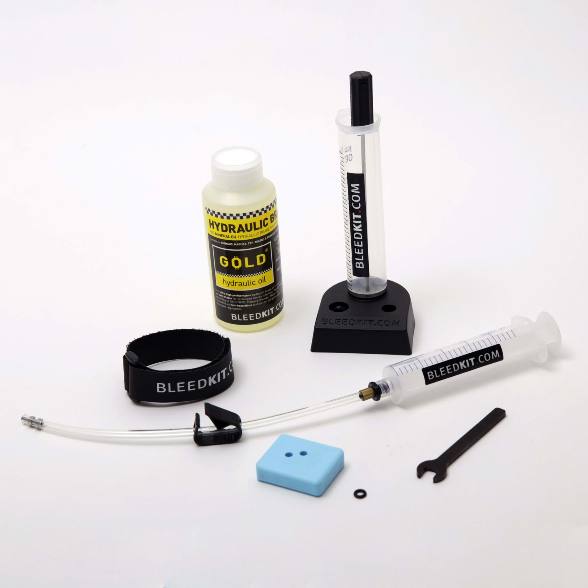 Shimano bleed kit laid out