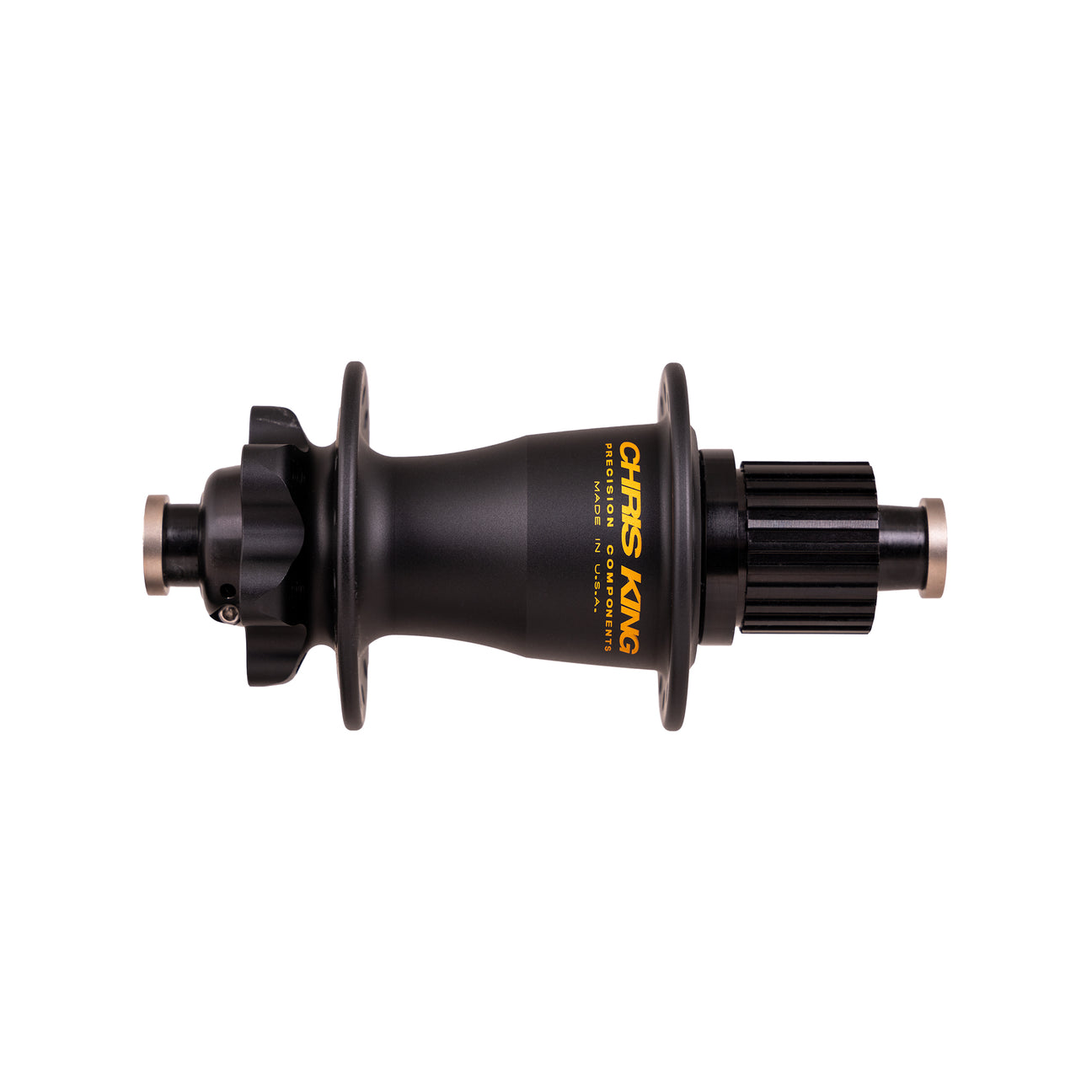 Chris King boost 6 bolt rear in two tone black/gold
