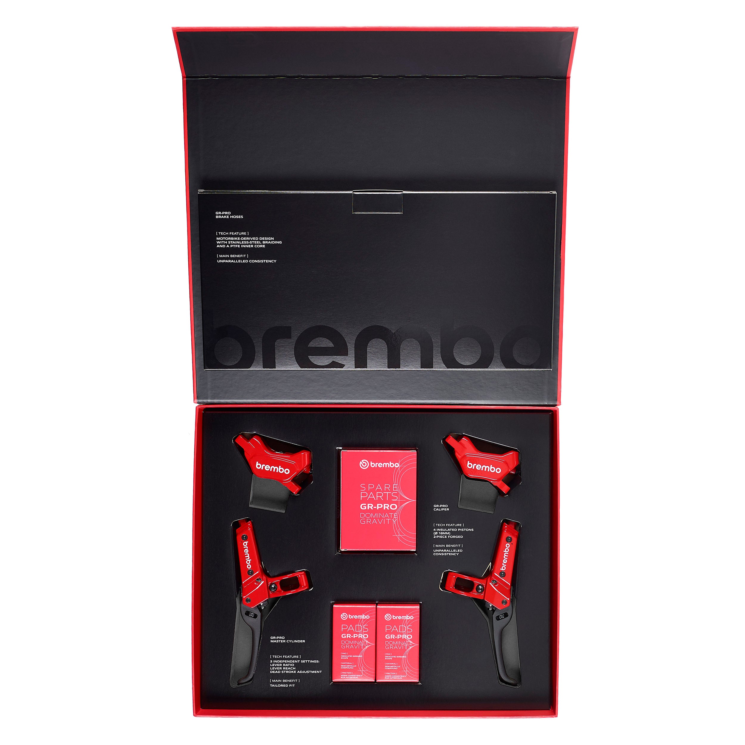 Brembo GR-Pro Brake Set Contents