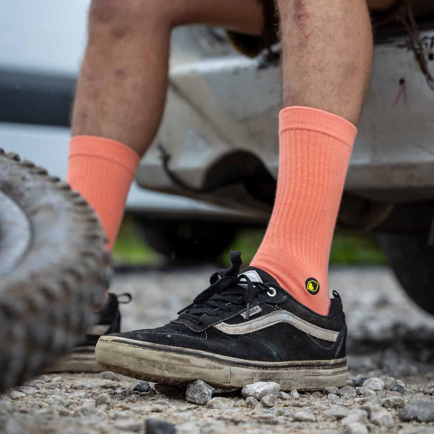 Burgtec Everyday Crew Socks Coral