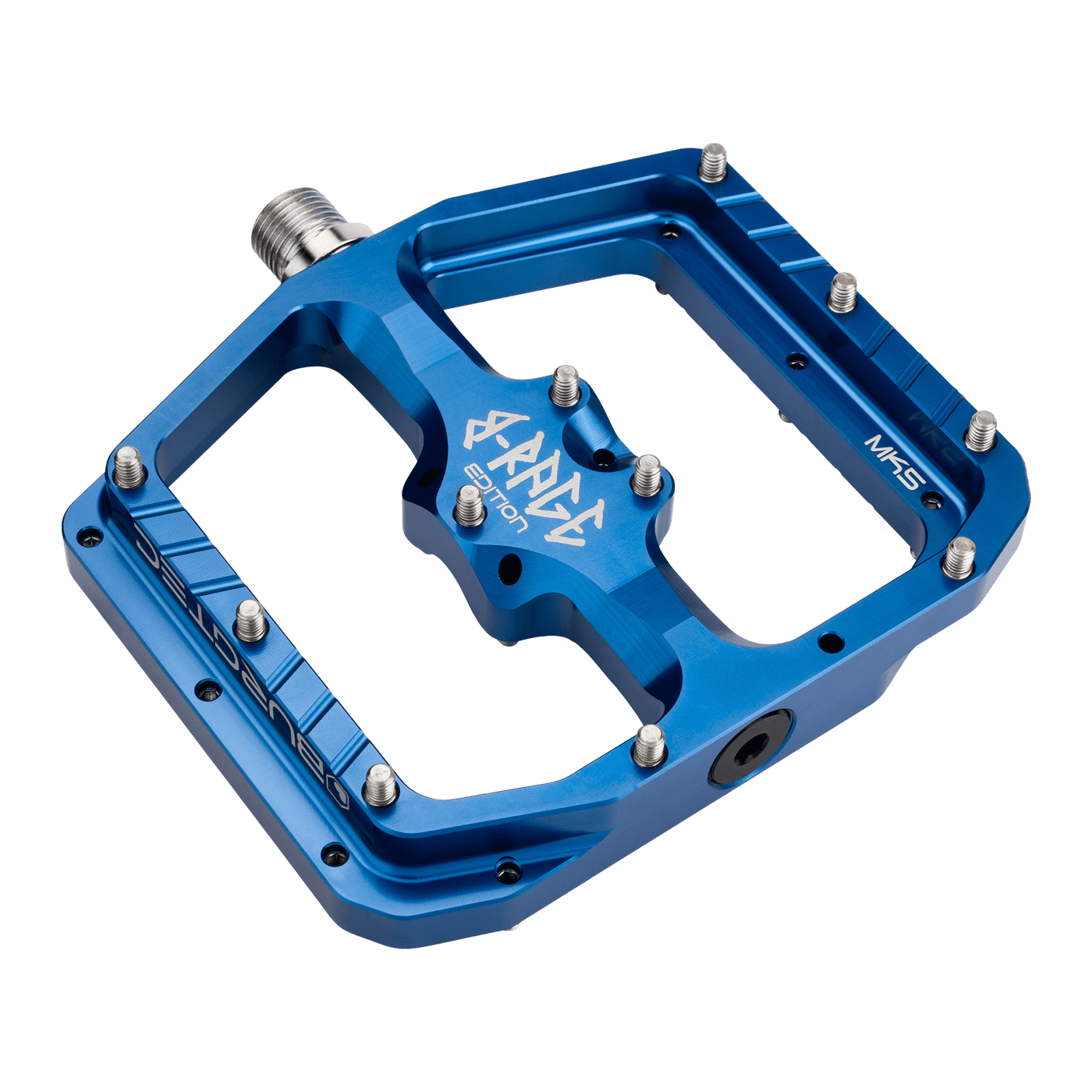 Burgtec Brage flat pedals blue