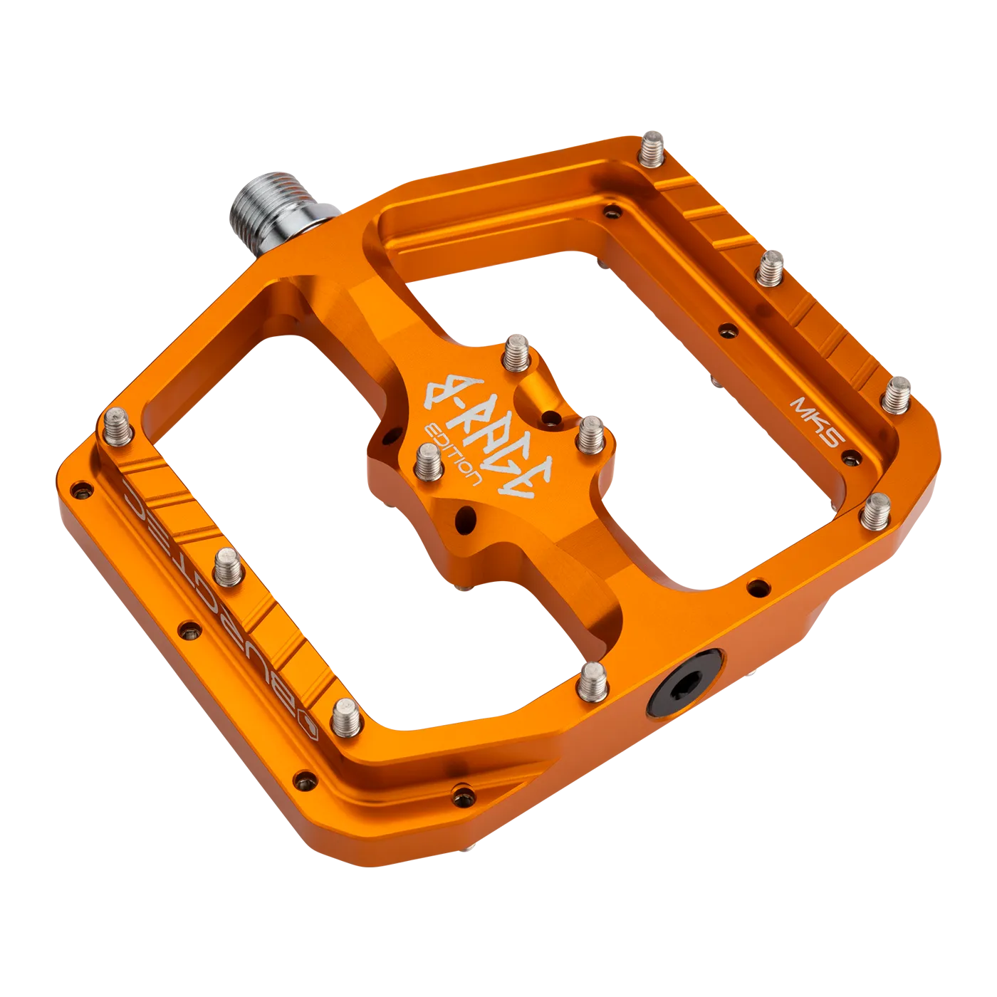 Burgtec Brage flat pedals orange