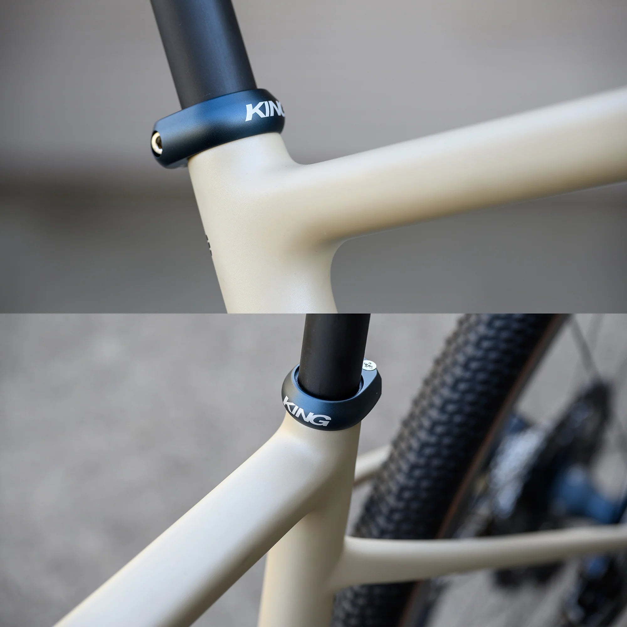 Chris king seatpost collar on a bike