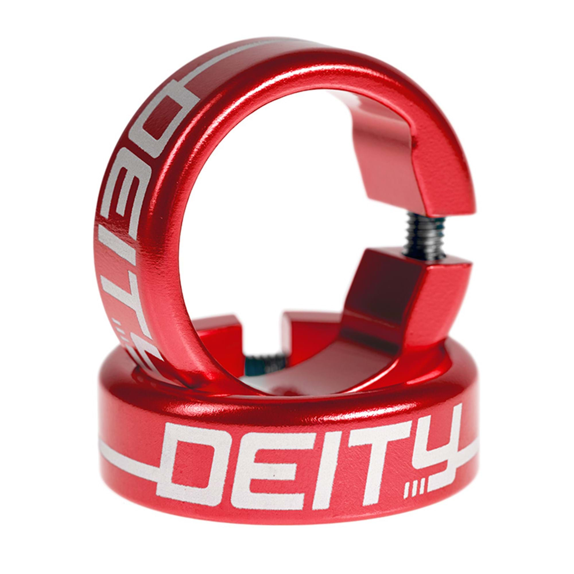 Deity grip clamps red