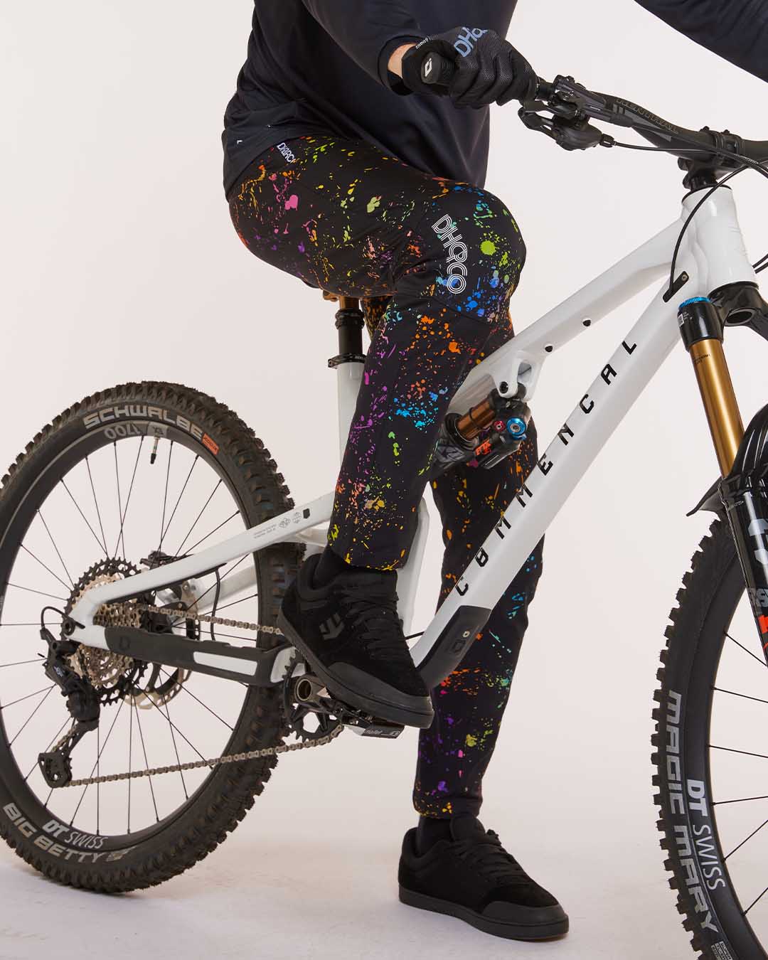 DHaRCO MTB supernova trousers on a rider