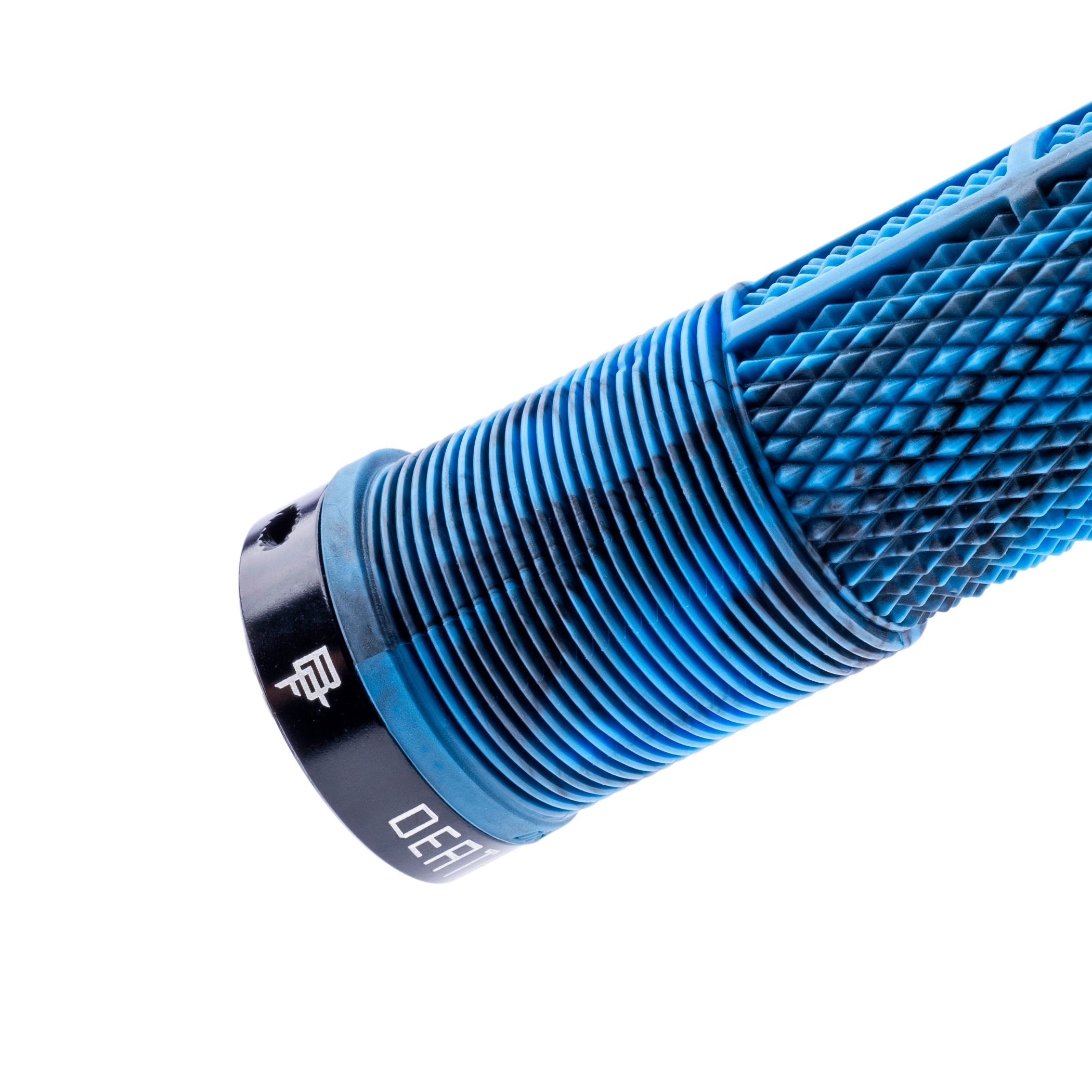 DMR Deathgrip2 Flangeless Grips Blue Marble Collar