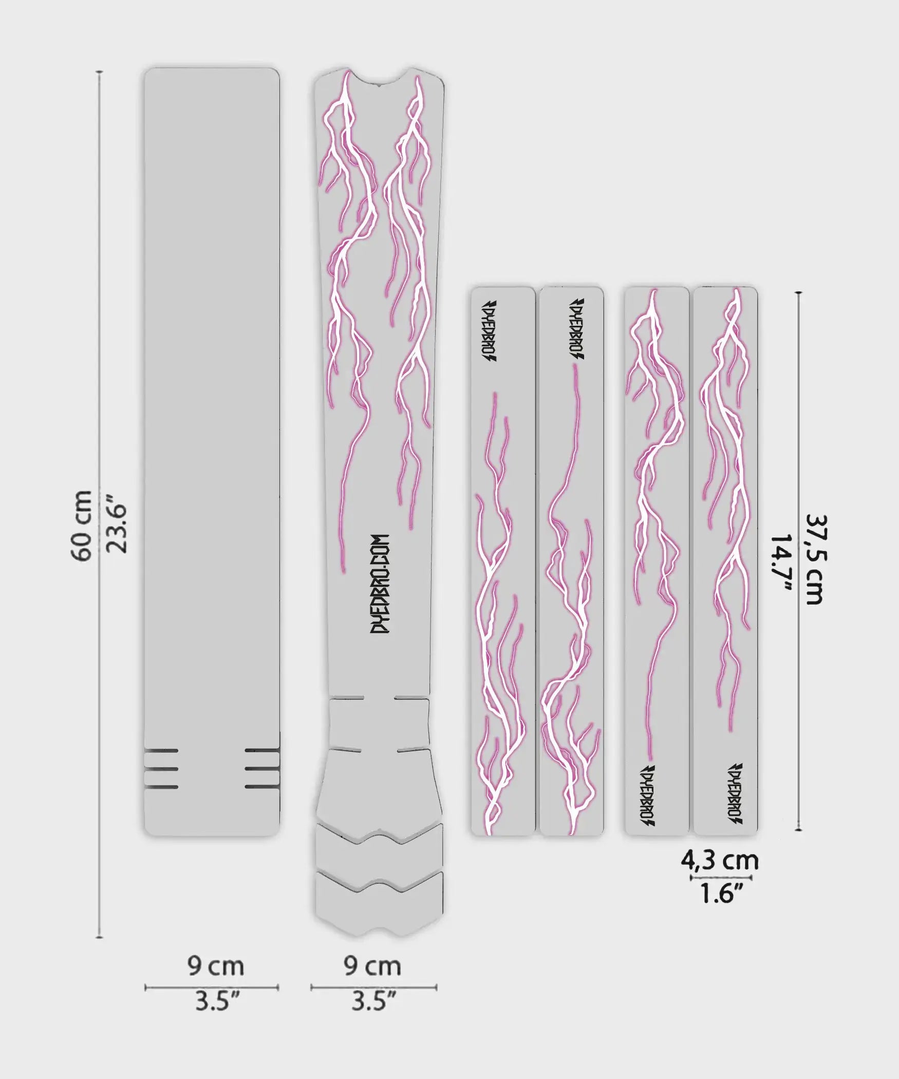DYEDBRO MTB Frame Protection Lightning Pink