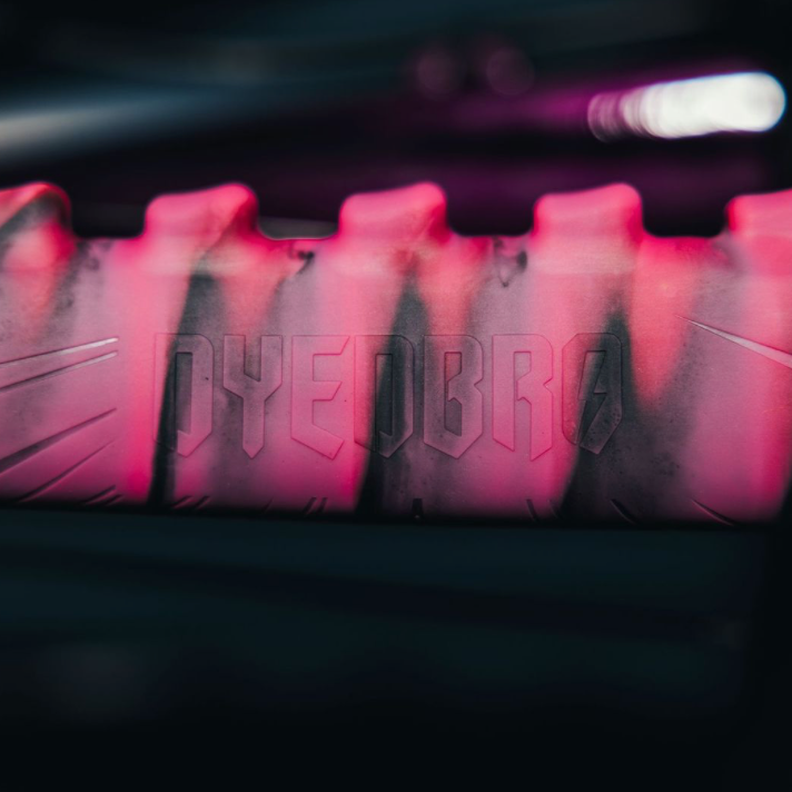 DYEDBRO SHUSH Chainstay Protector Pink Logo