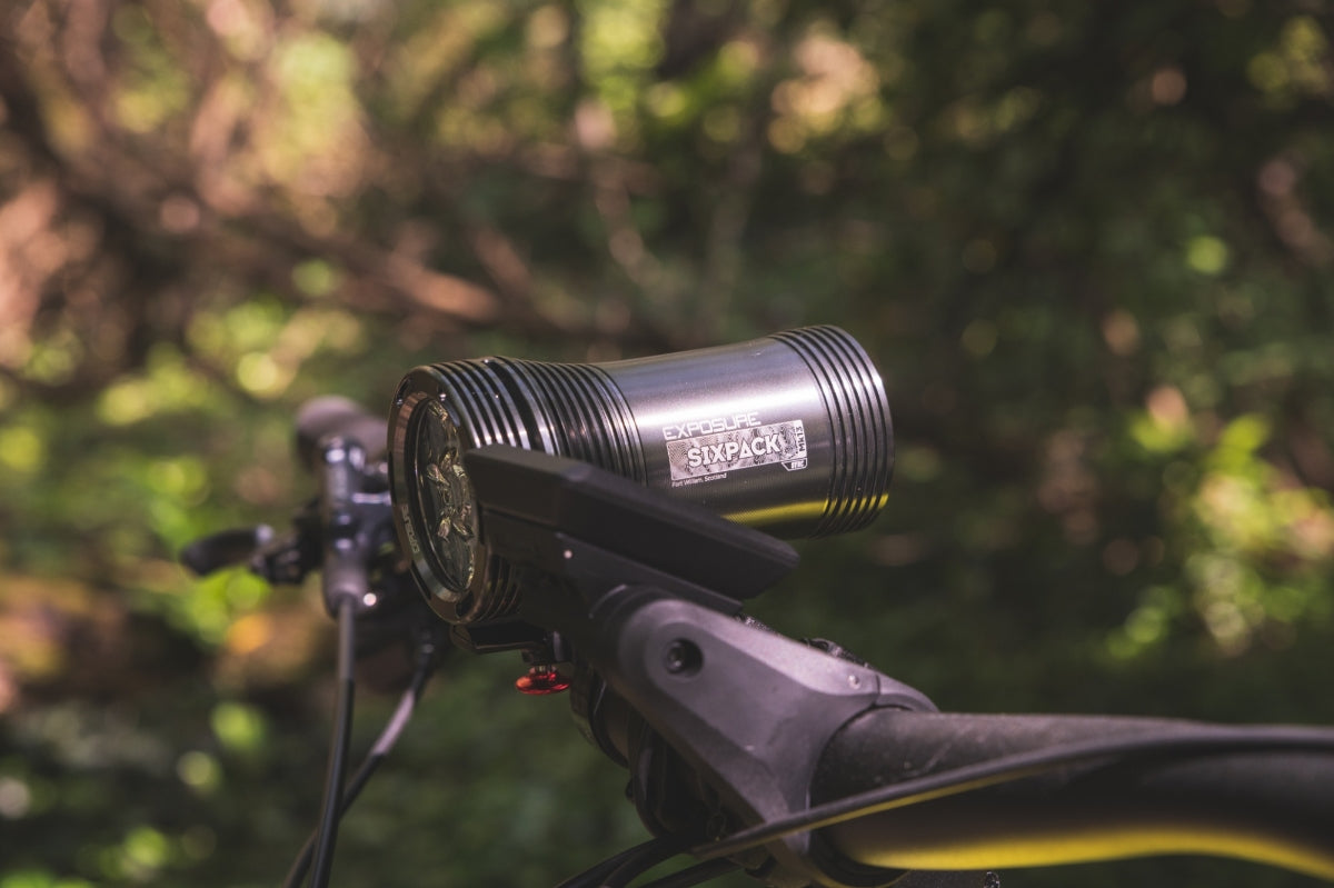 Six pack light attached to handlebars