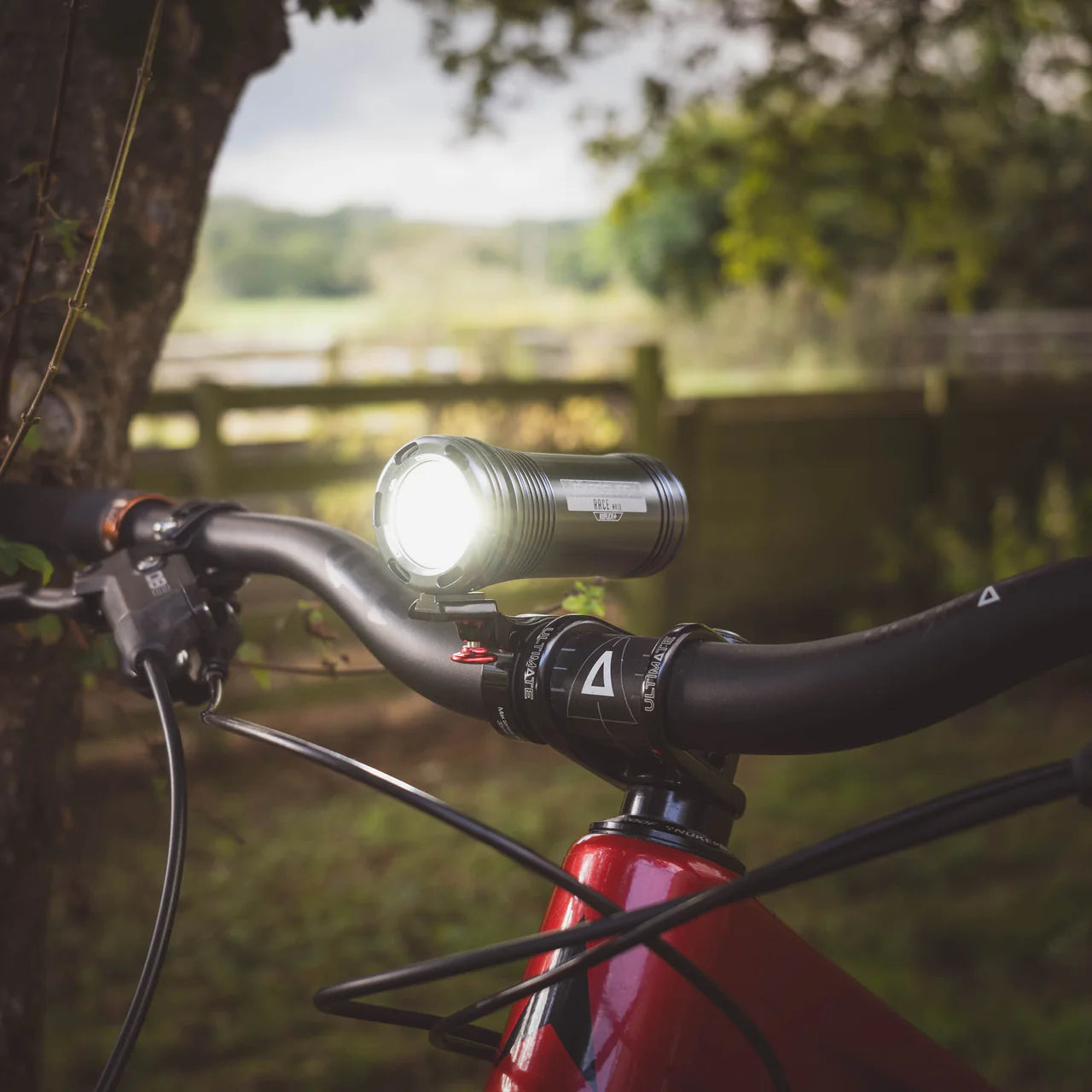 Exposure race mk18 bike light lit up