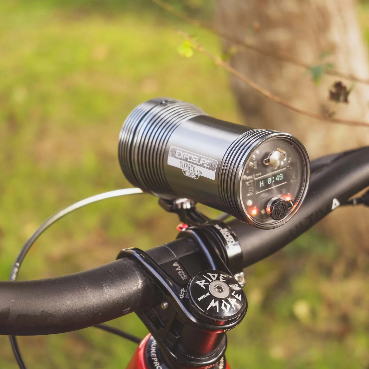 Exposure sixpack mountain bike light controls