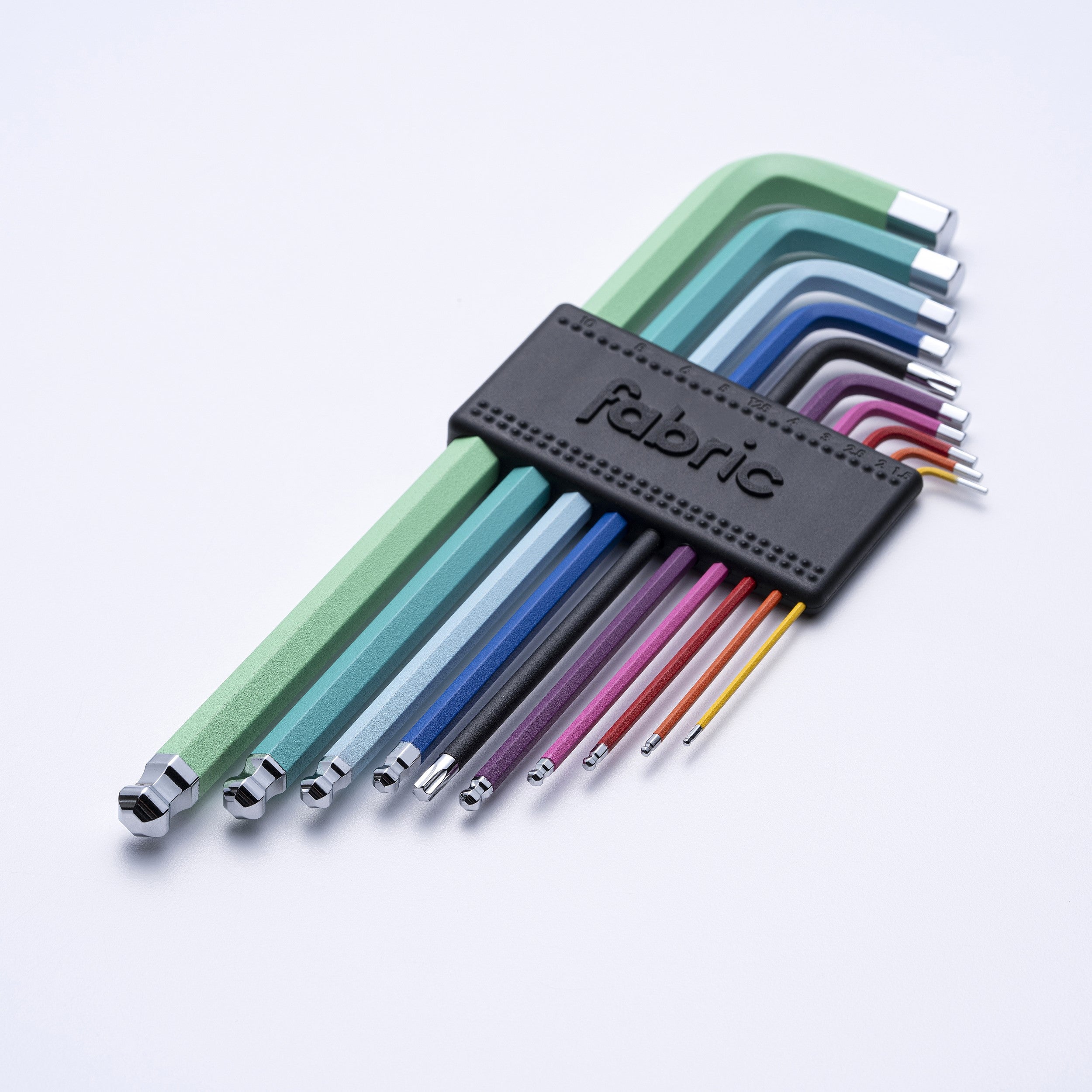 Fabric Hex Key Set with 10 Keys Angled