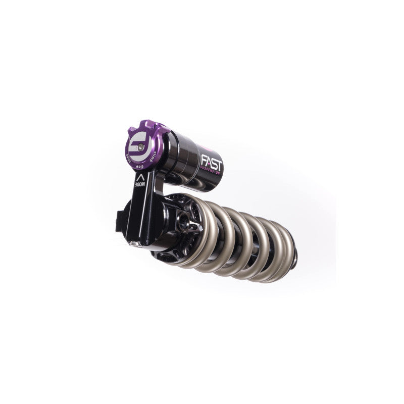 Fast ride e-shock enduro coil angled view