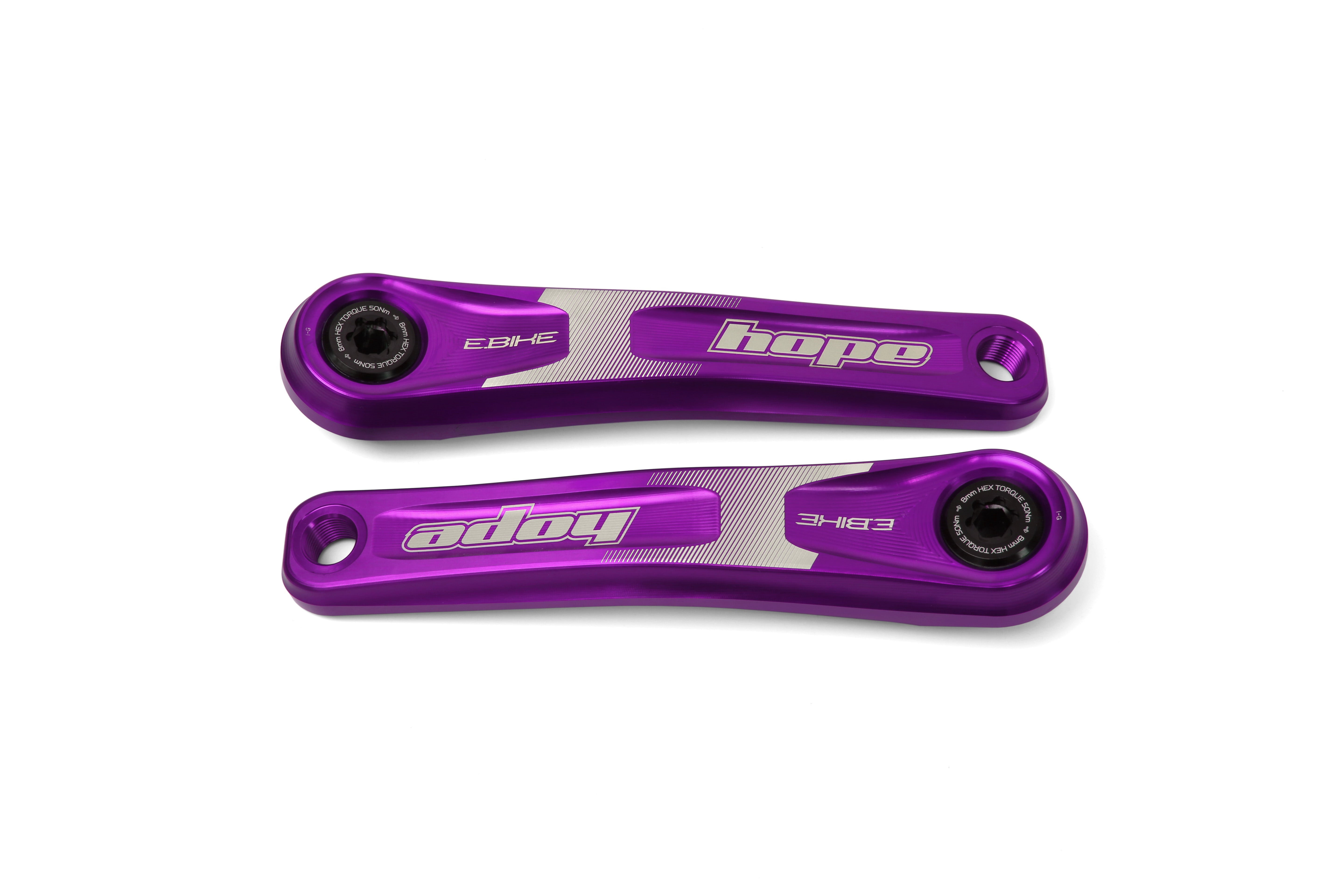 Hope E-Bike Crankset - Standard Offset Purple