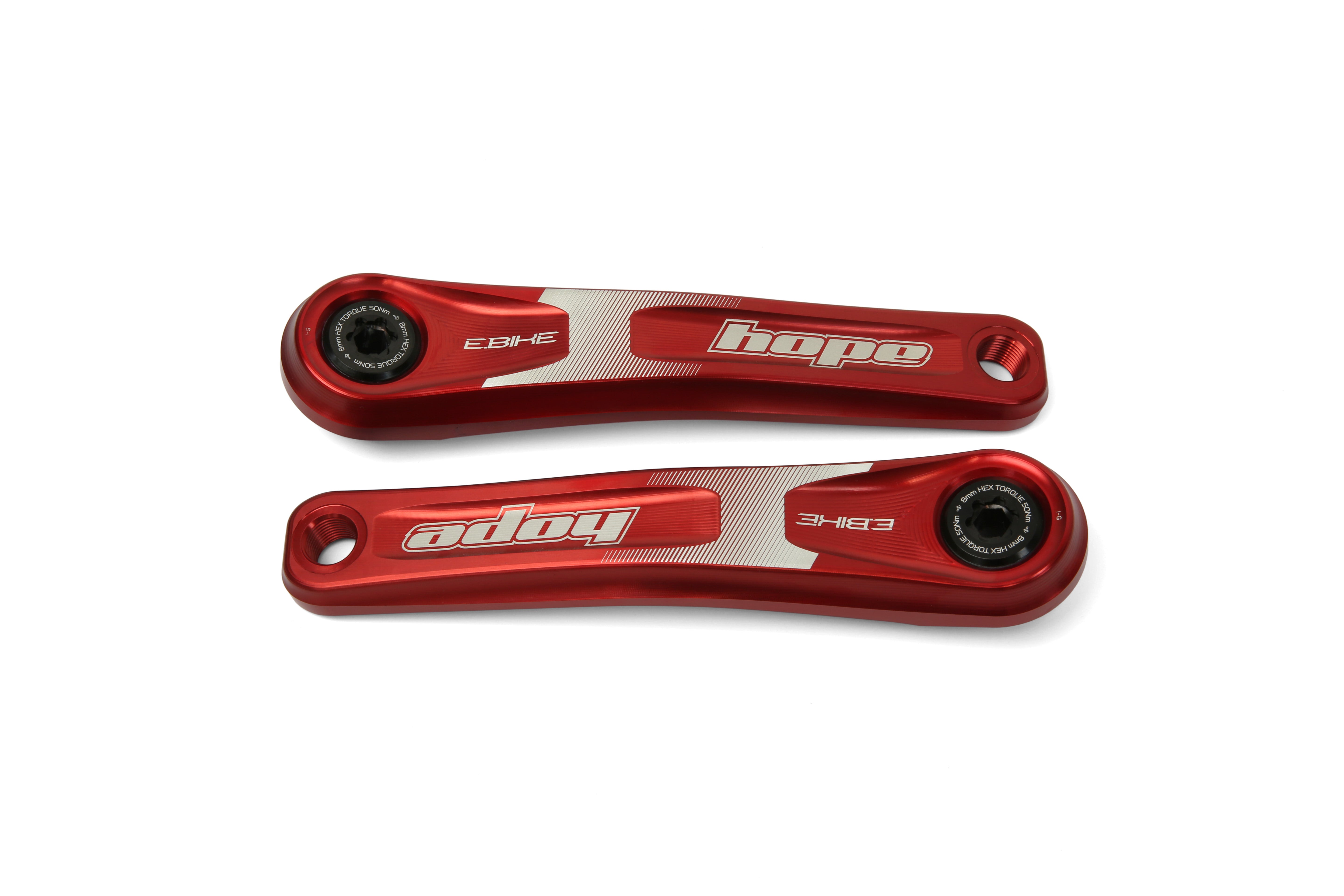 Hope E-Bike Crankset - Standard Offset Red