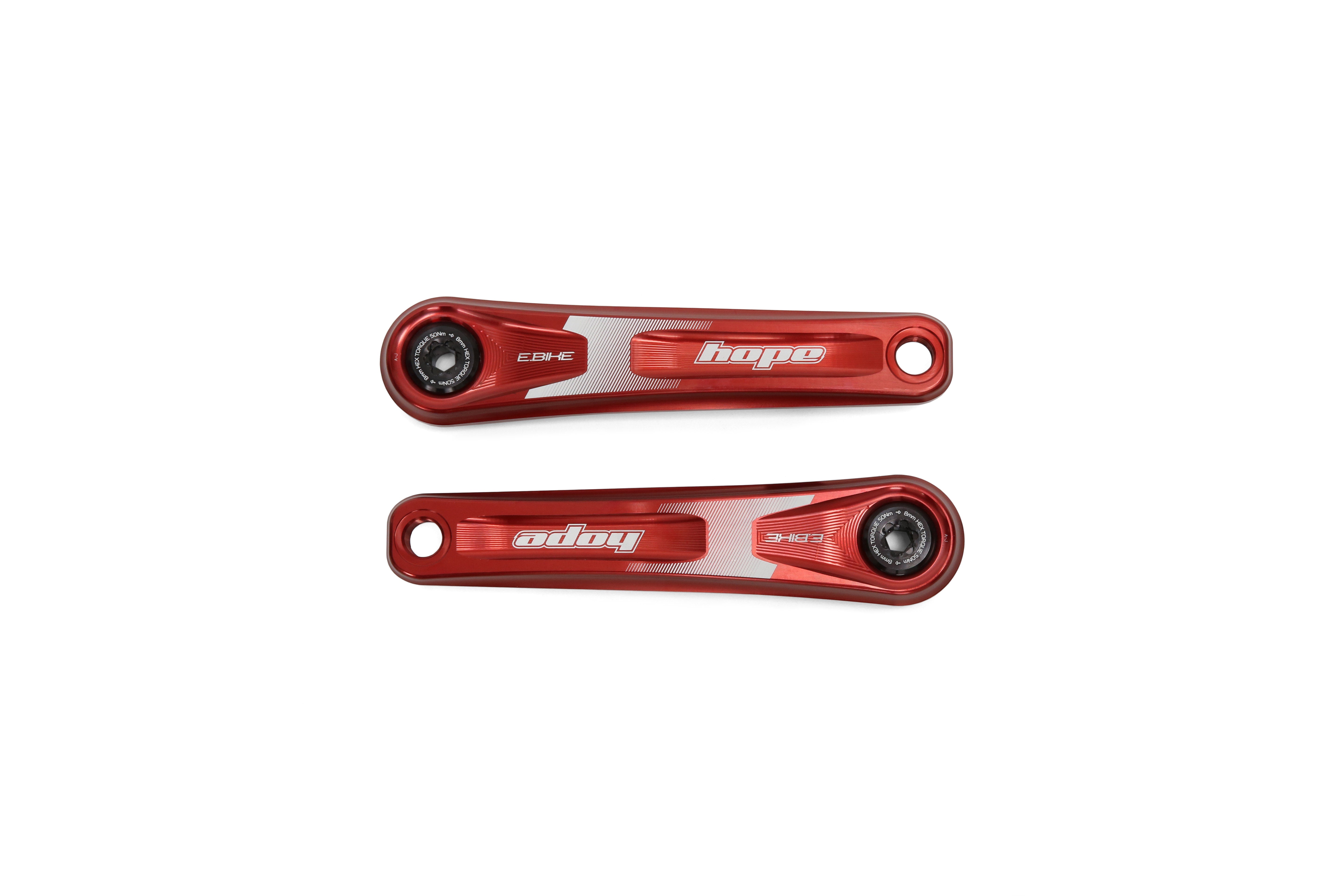 Hope E-Bike Crankset - Narrow Offset Red