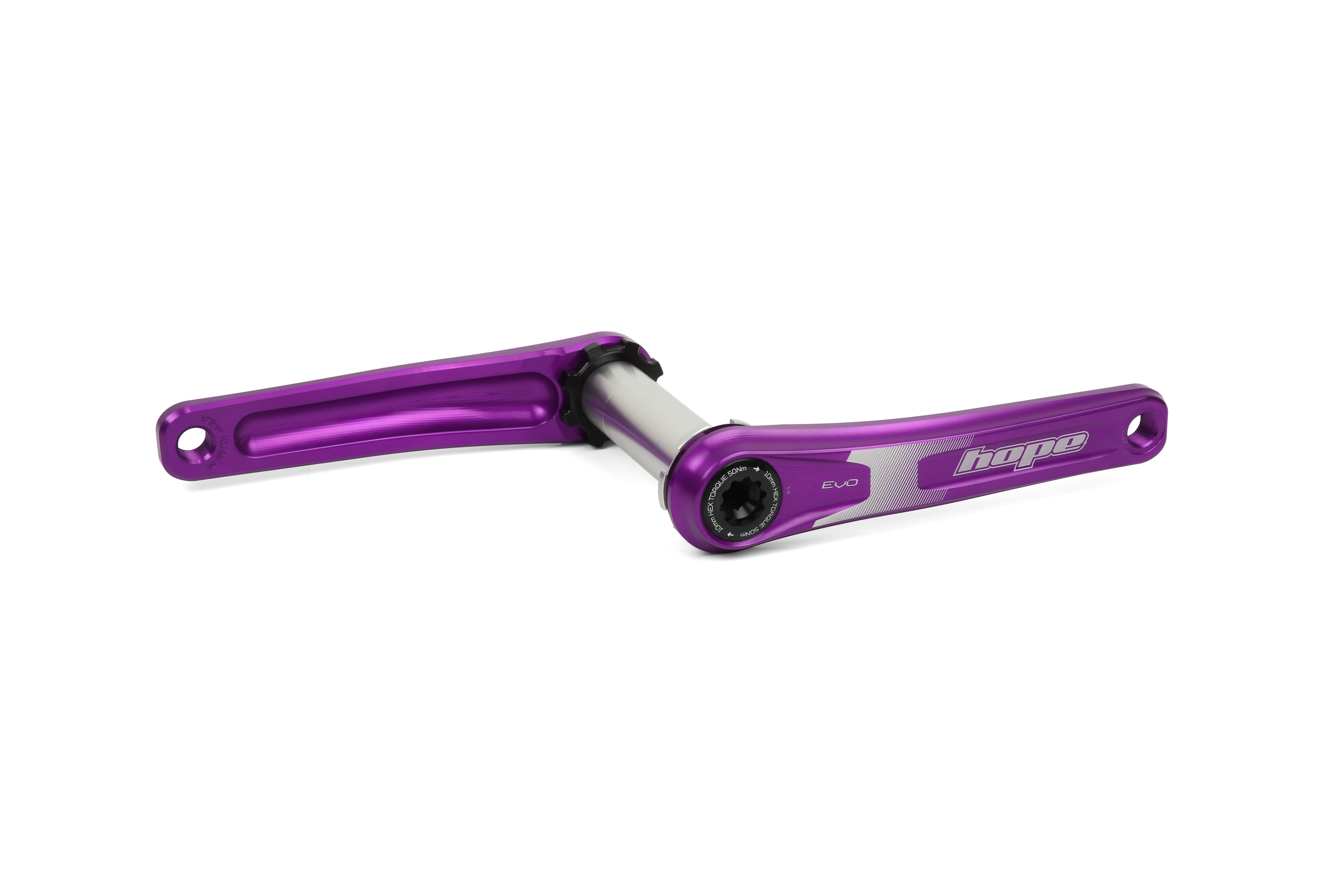 Hope EVO Crankset No Spider - 73mm Wide purple