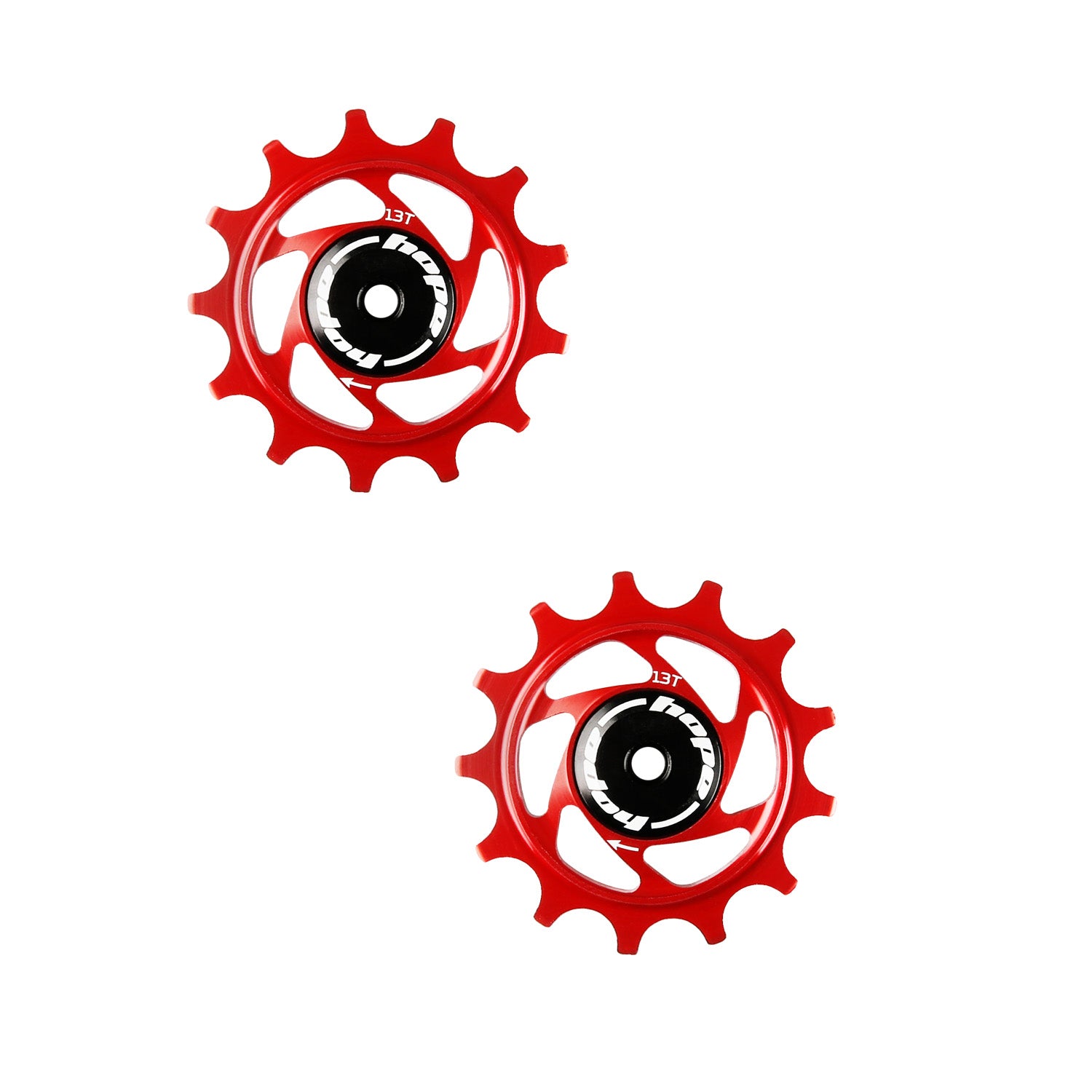 Hope 13 Tooth Jockey Wheels red