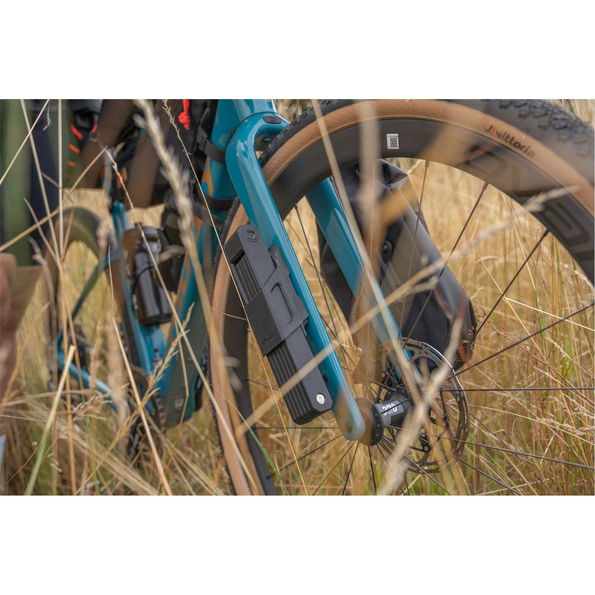 Hiplok Switch Folding Lock Fitted to fork