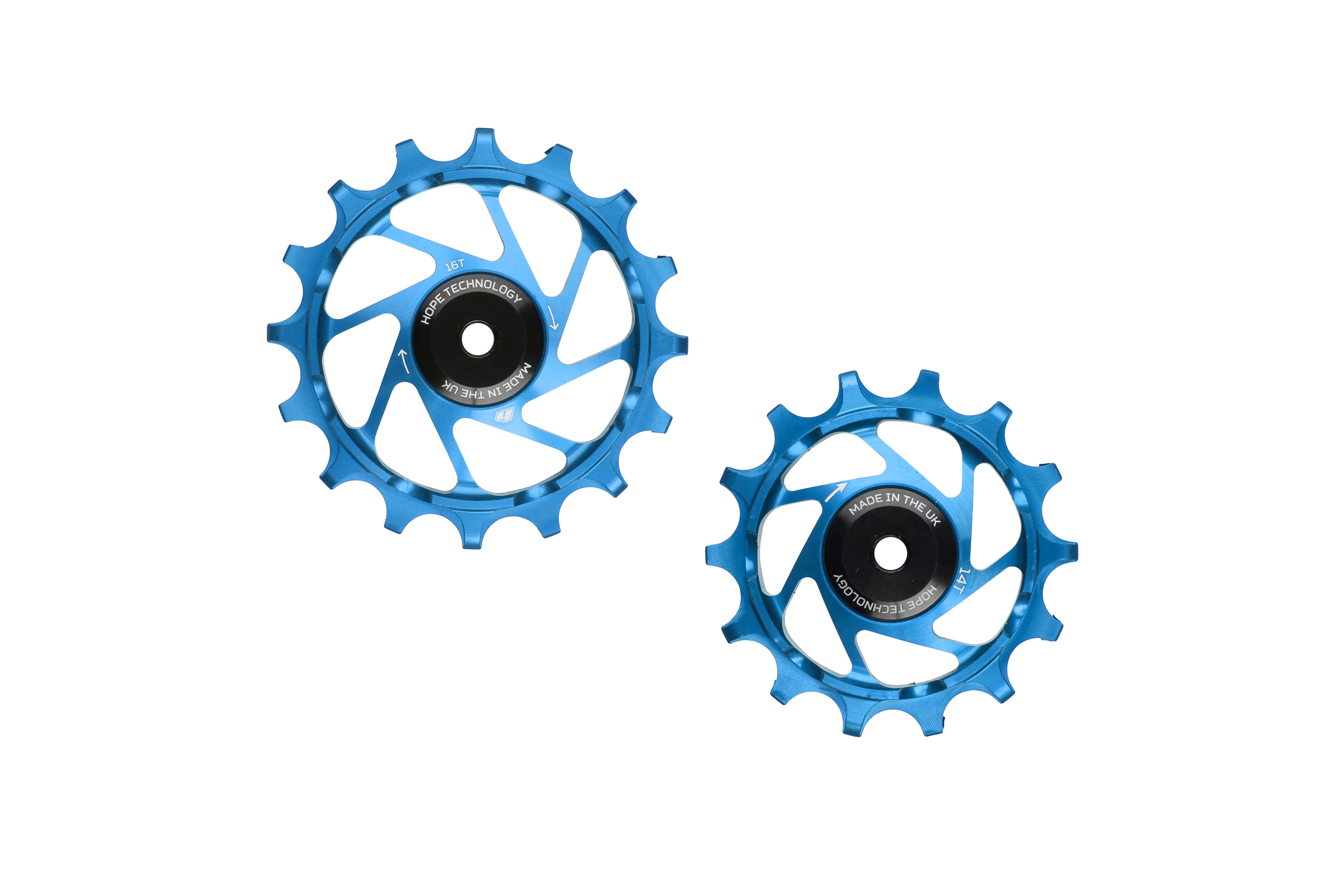 Hope 16/14T Jockey Wheels Pair Blue