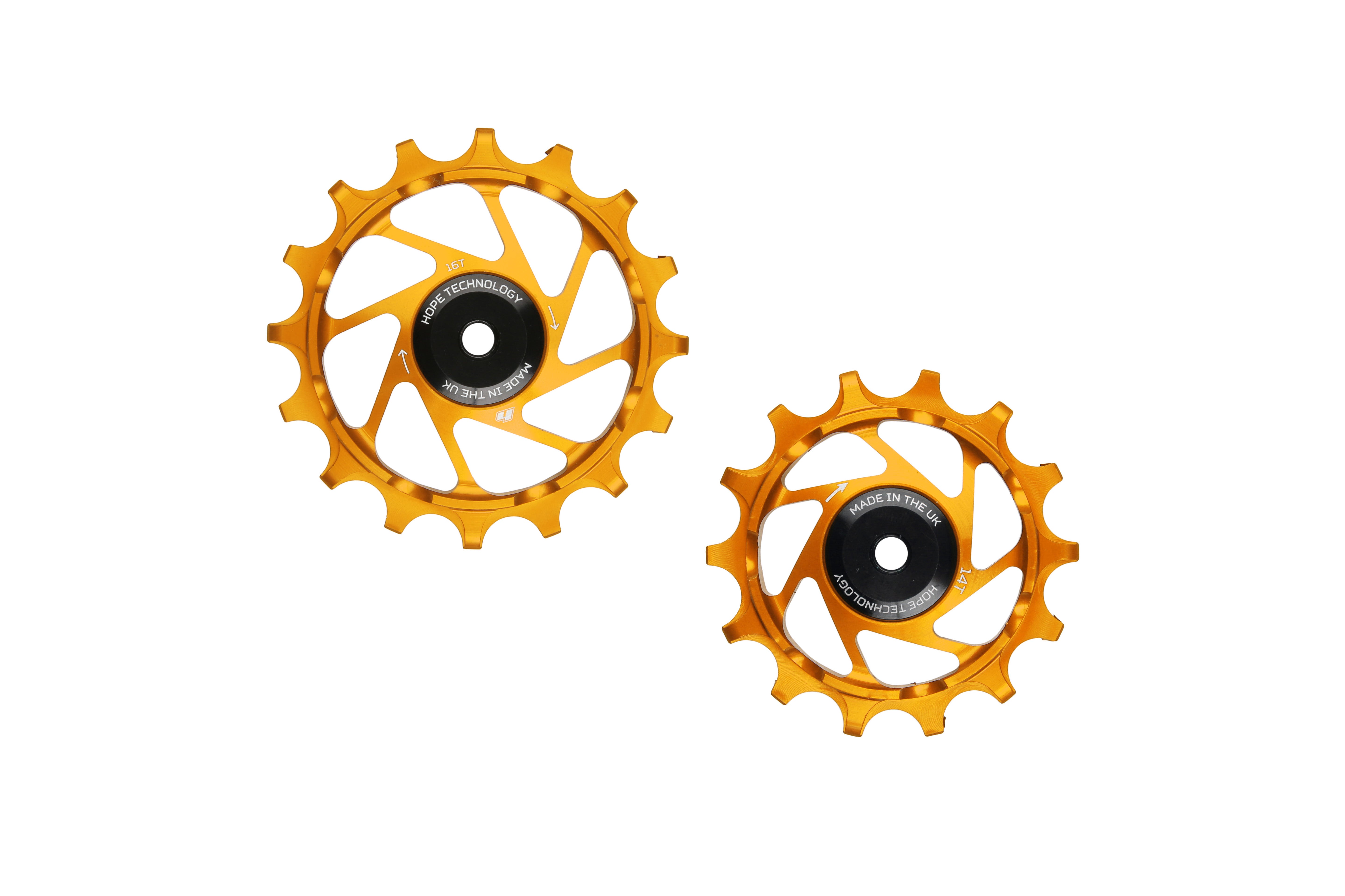 Hope 16/14T Jockey Wheels Pair Orange