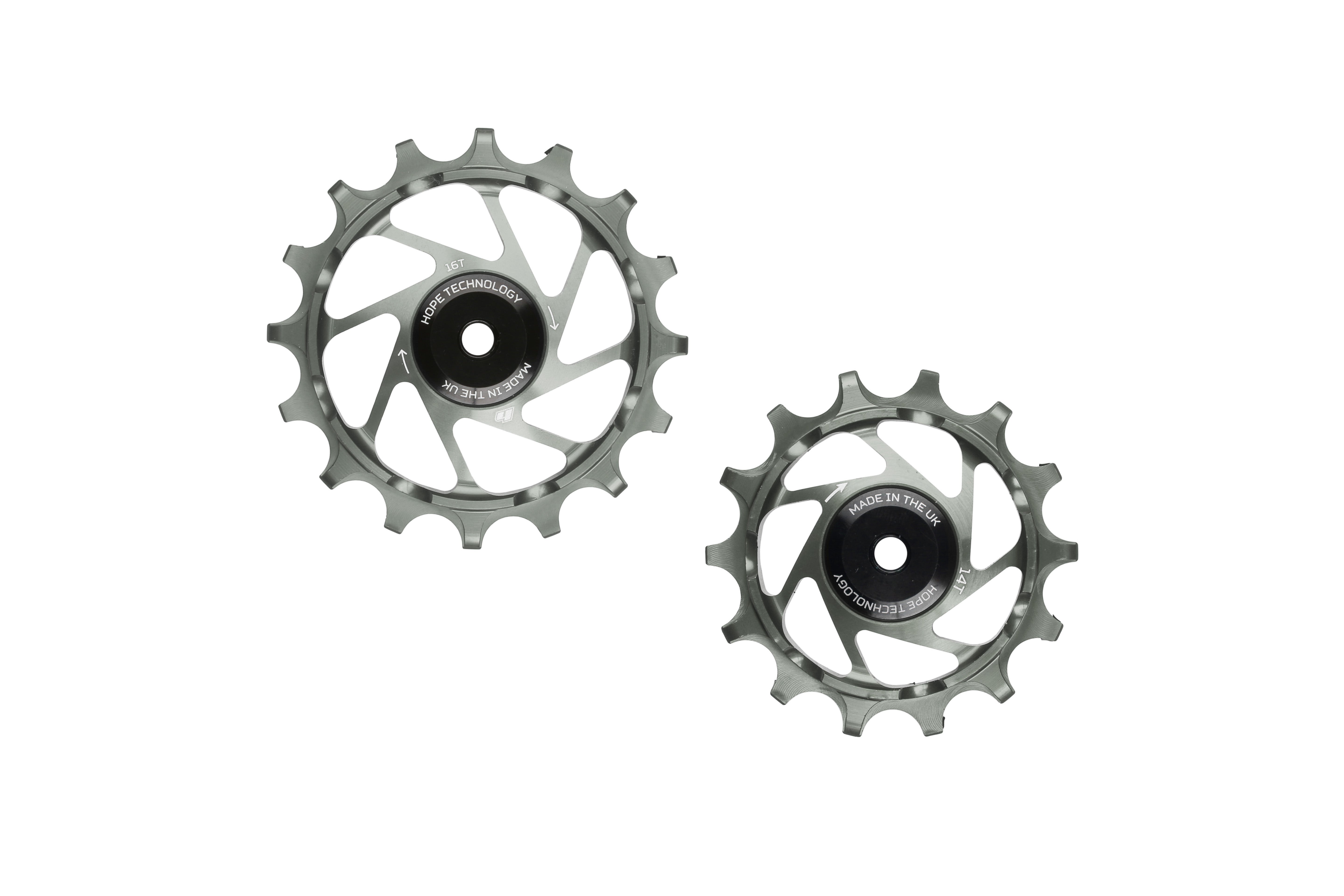 Hope 16/14T Jockey Wheels Pair Smoke
